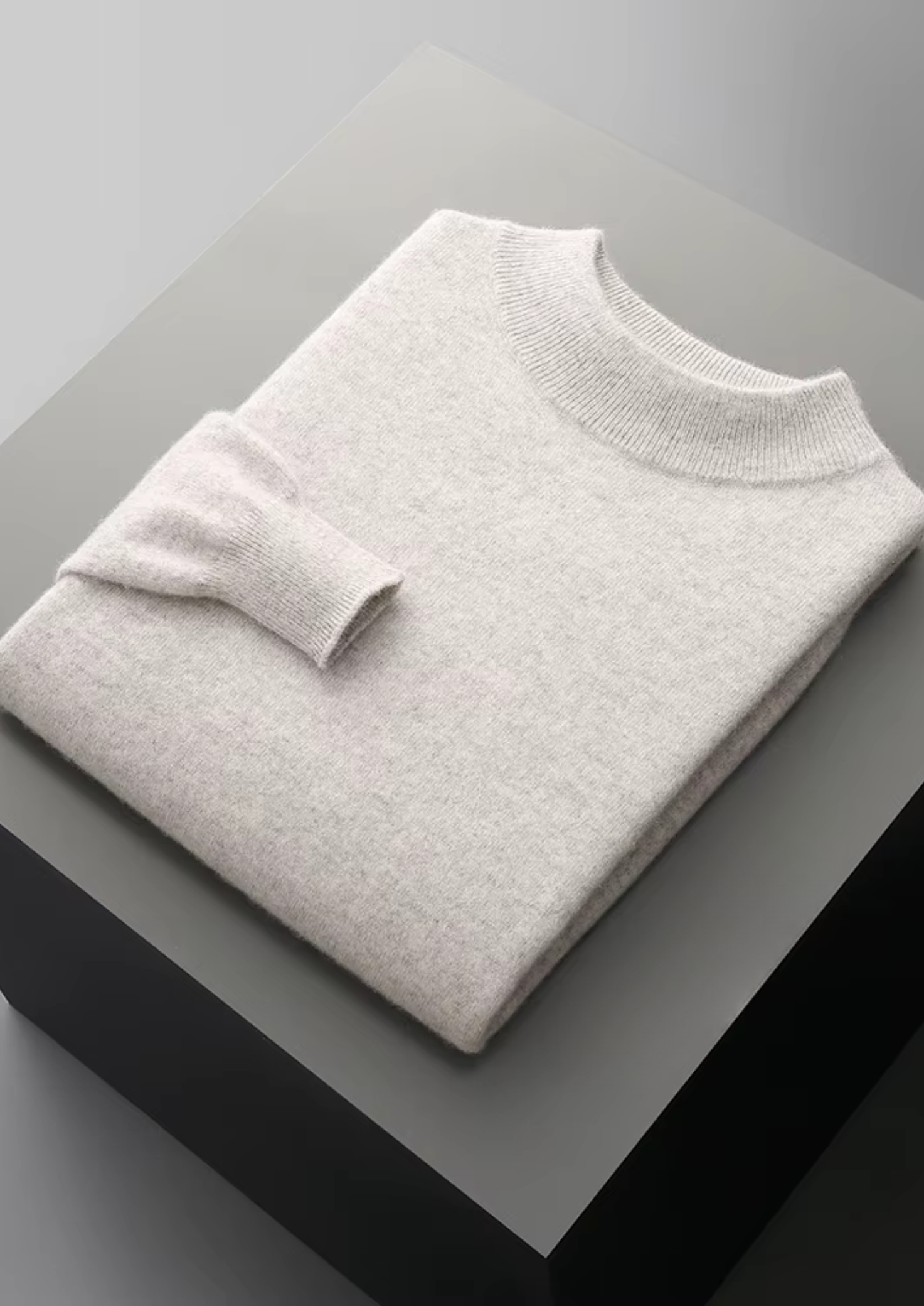 Men’s Mock-Neck Sweater with Long Sleeves