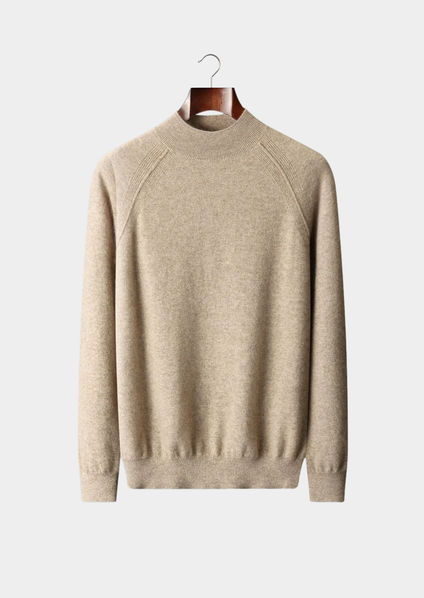 Men’s Mock Neck Sweater with Raglan Sleeves