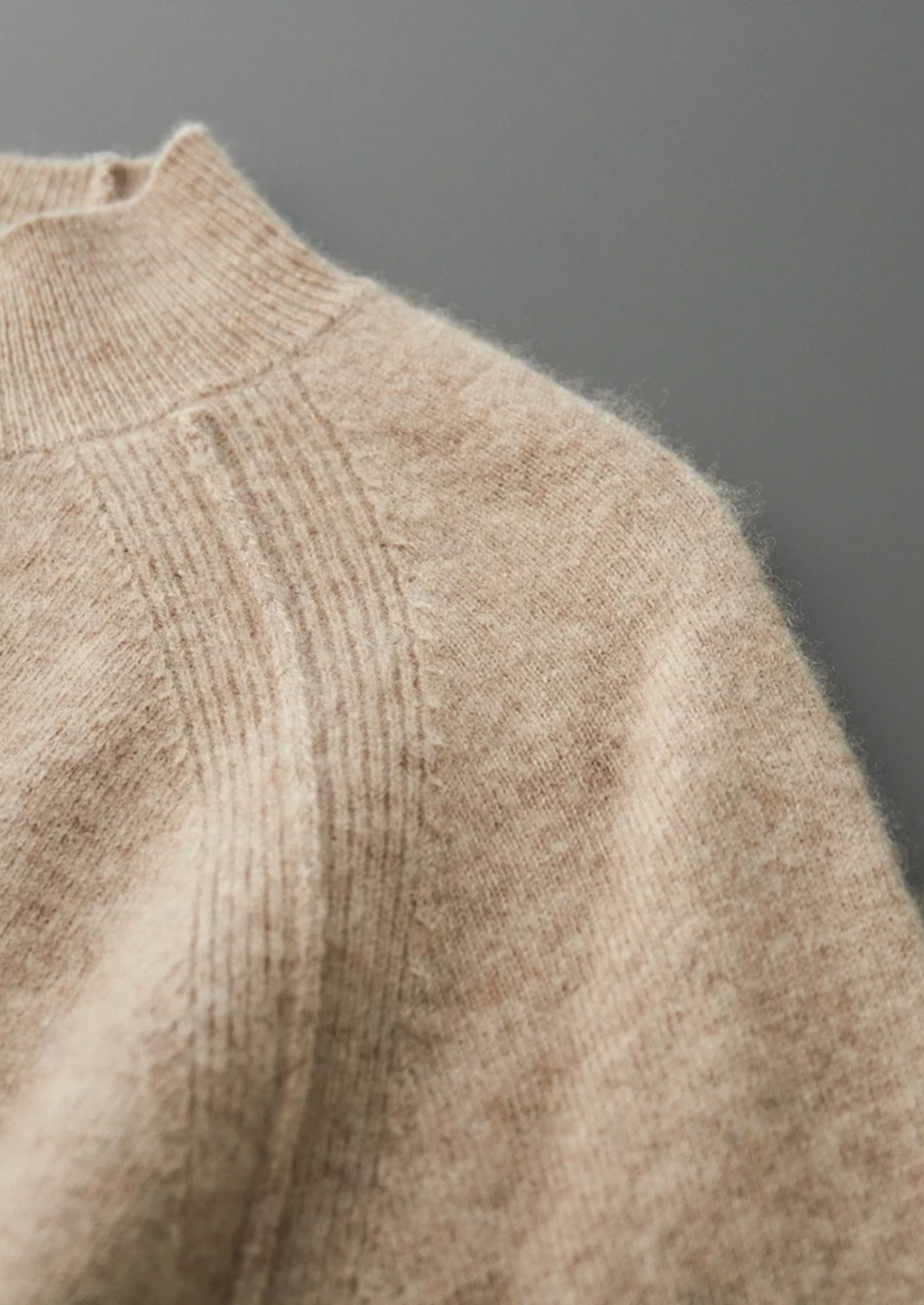 Men’s Mock Neck Sweater with Raglan Sleeves