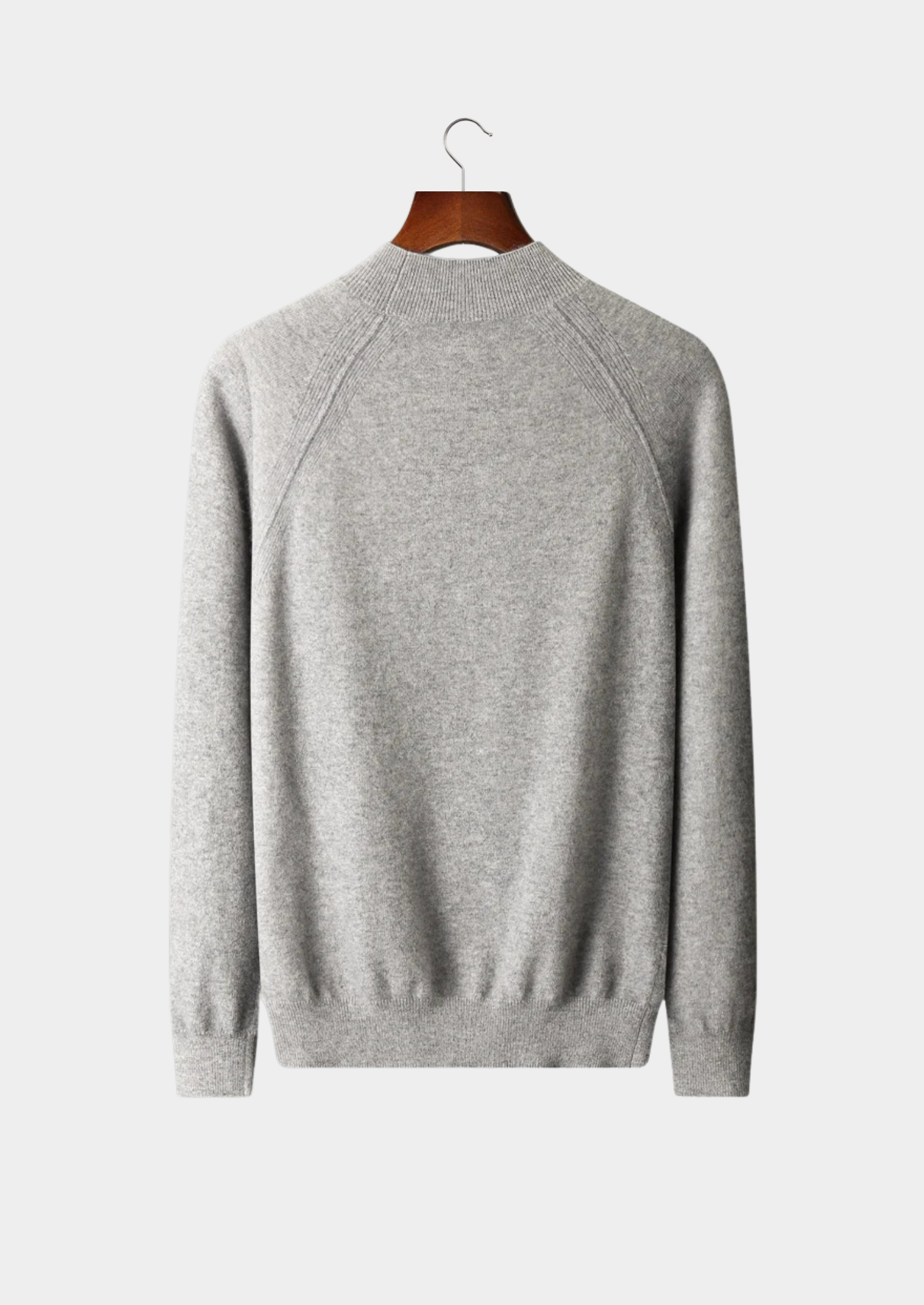 Men’s Mock Neck Sweater with Raglan Sleeves