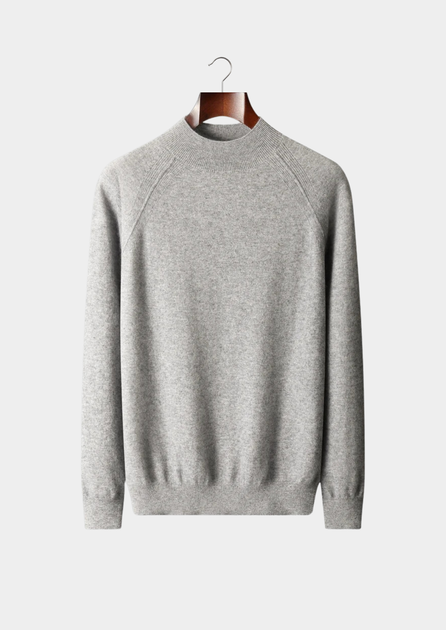 Men’s Mock Neck Sweater with Raglan Sleeves