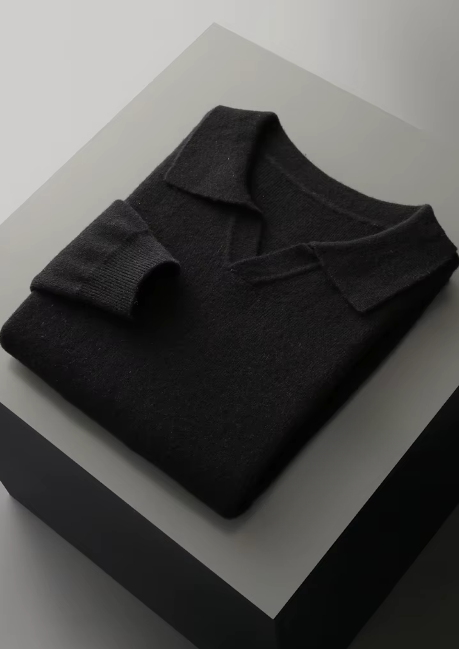 Men’s Polo Sweater with Open Collar