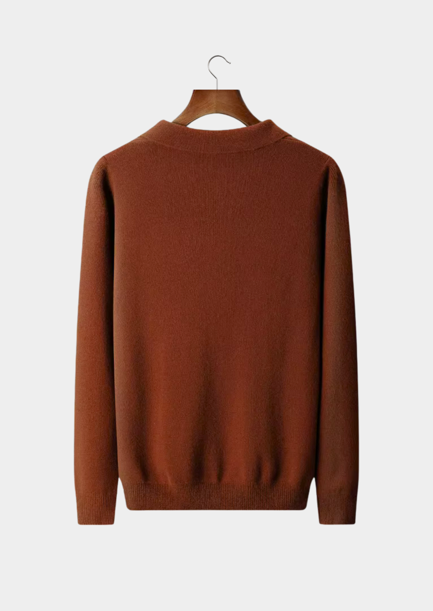 Men’s Polo Sweater with Open Collar