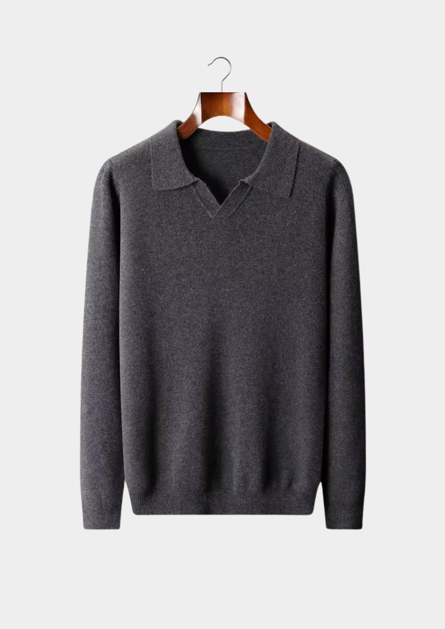 Men’s Polo Sweater with Open Collar