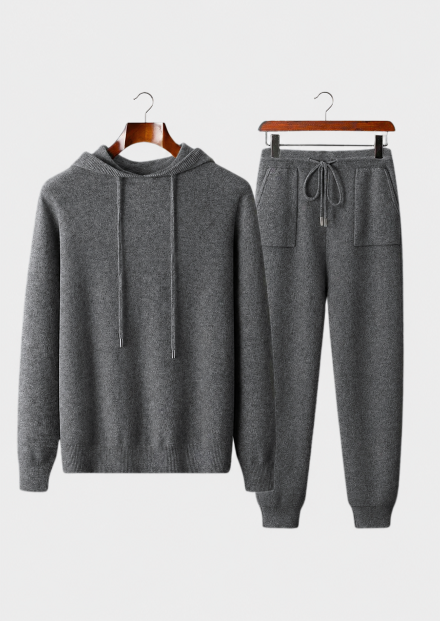 Men’s Pullover Hoodie Set with Drawstring Pants