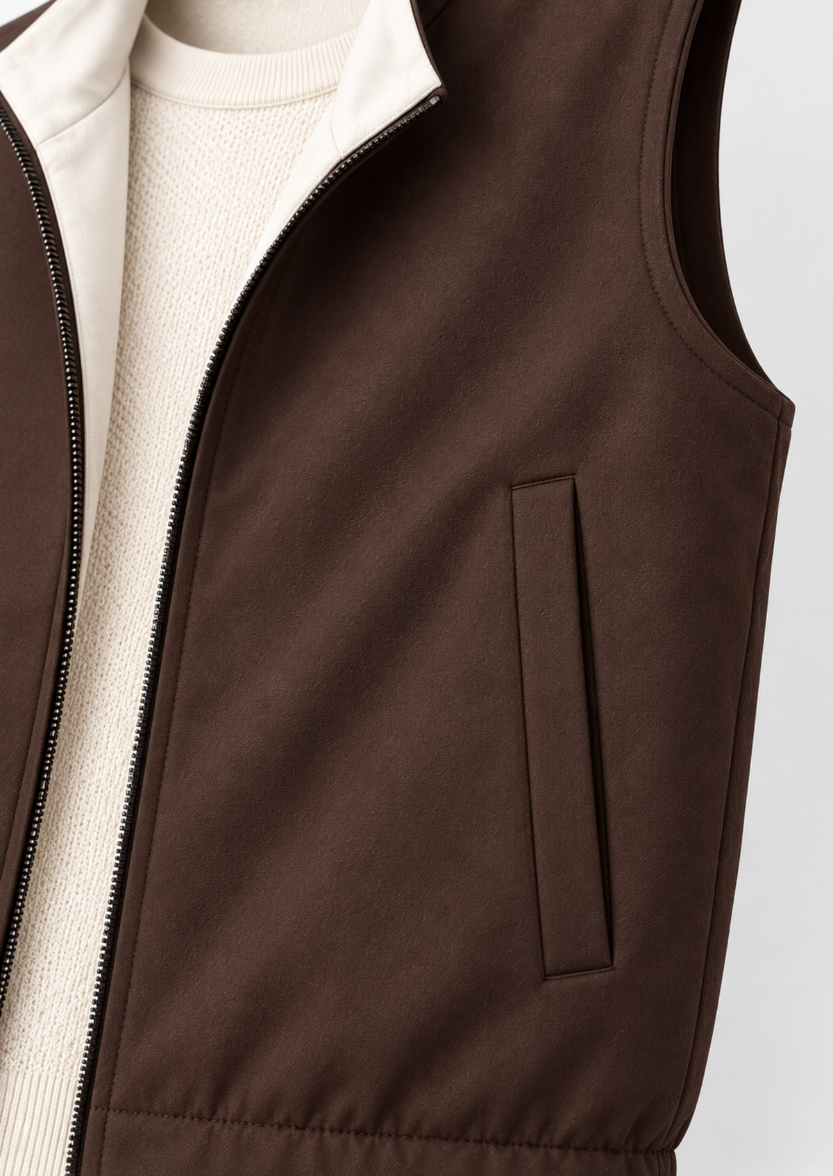Men's Stand-Collar Zip-Up Vest