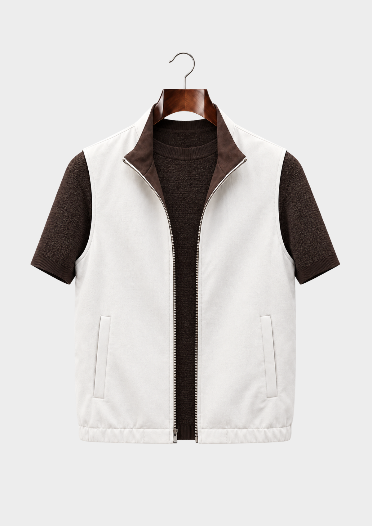 Men's Stand-Collar Zip-Up Vest
