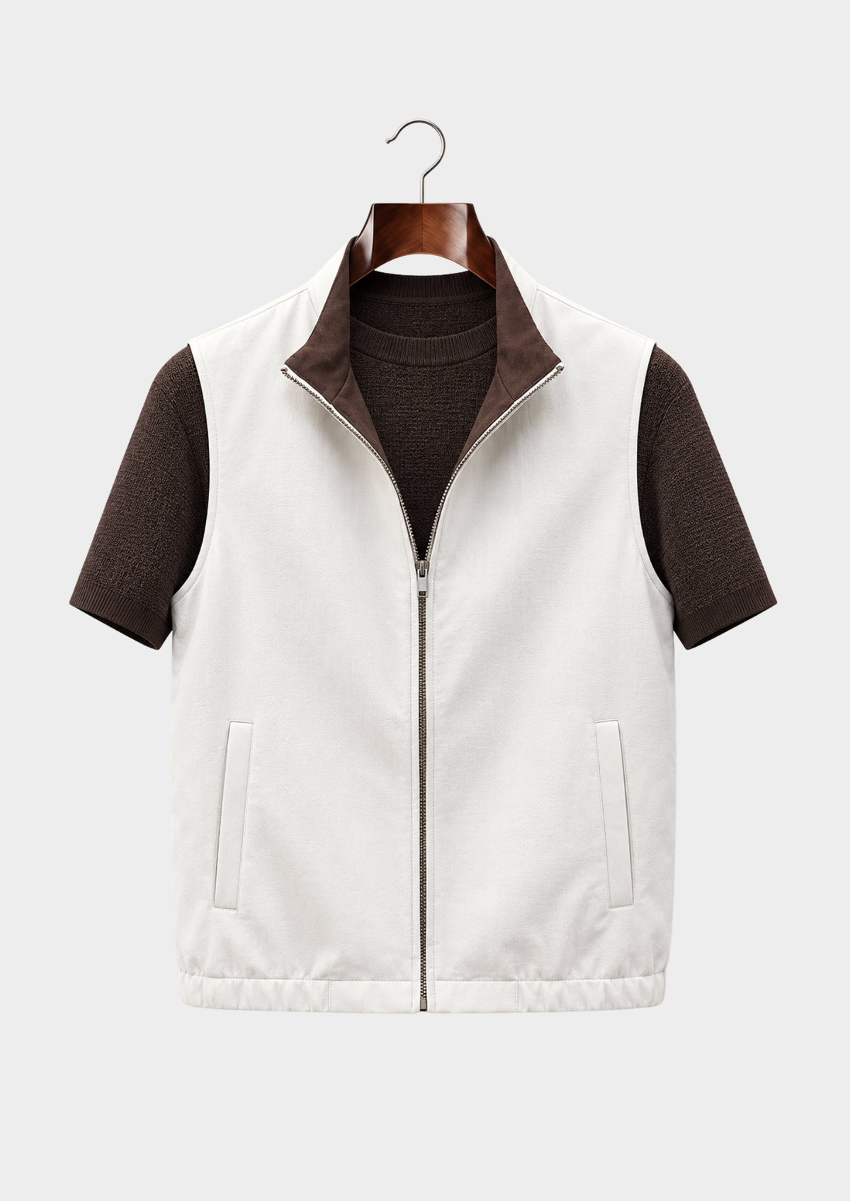 Men's Stand-Collar Zip-Up Vest
