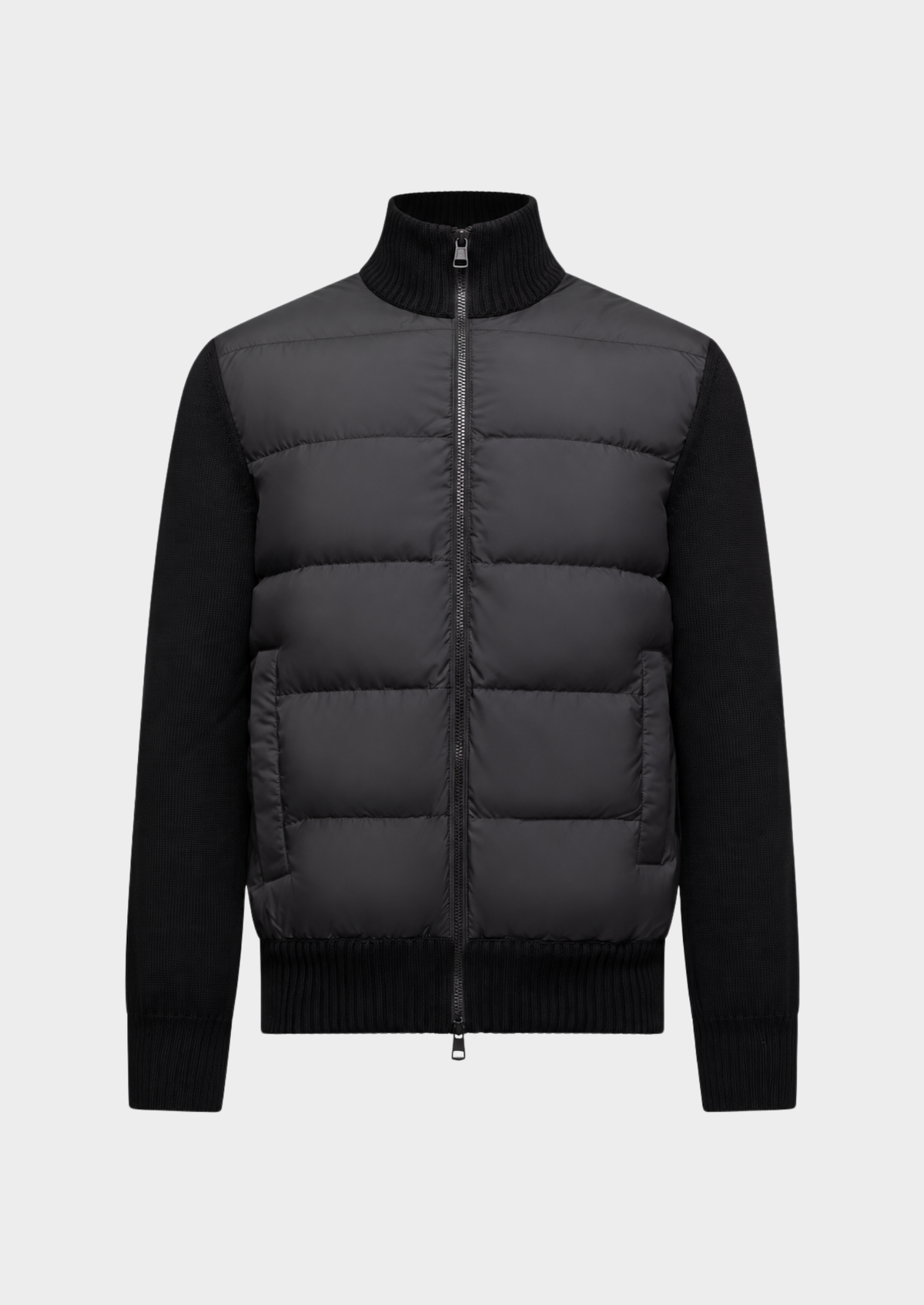 Men's Thick Stand-Collar Zip-Up Parka Jacket