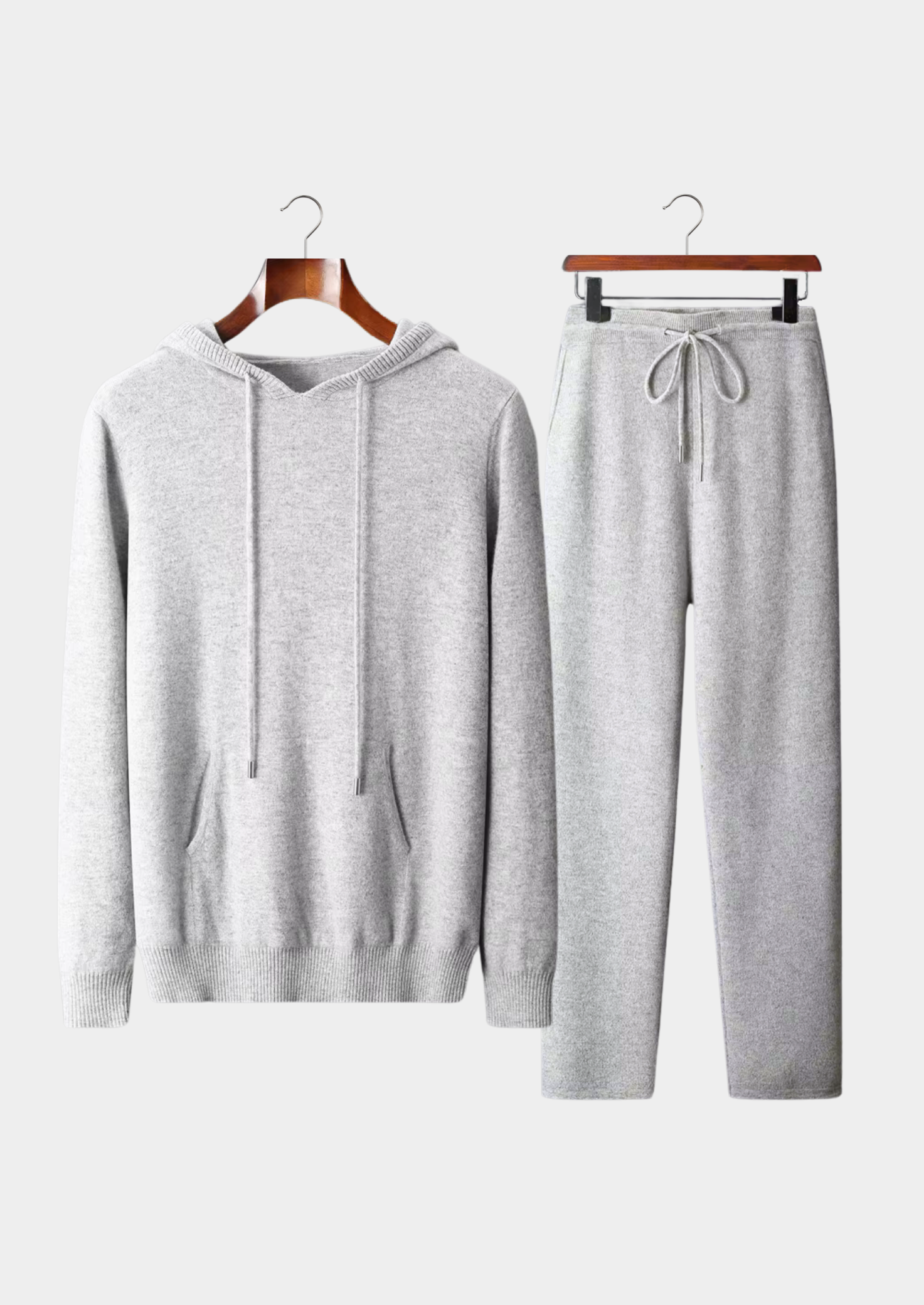 Men’s Two-Piece Hoodie Set with Drawstring Pants