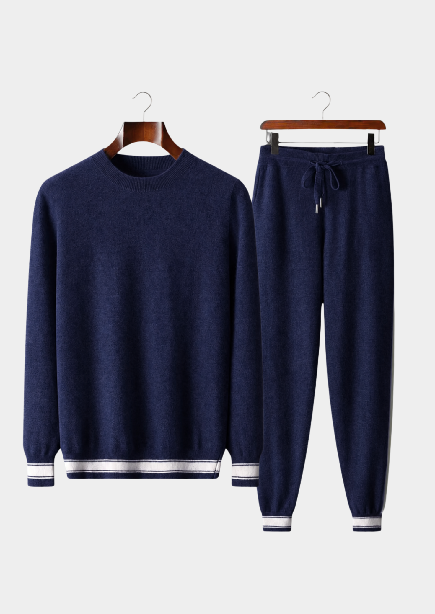 Men’s Two-Piece Sweater Set with Drawstring Pants