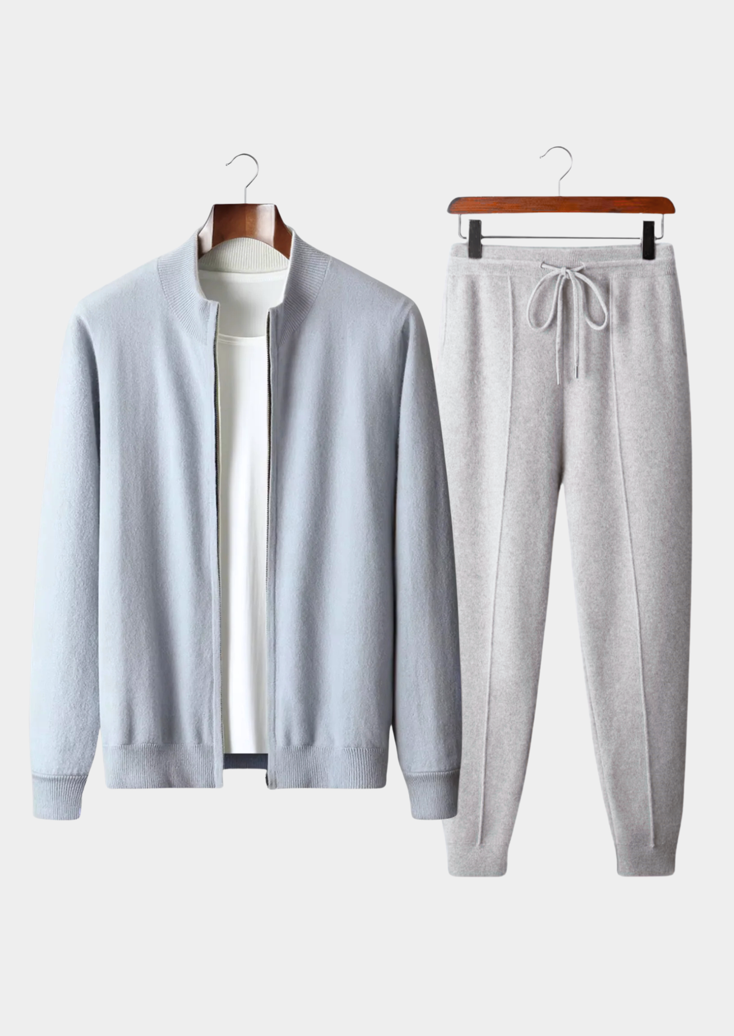 Men’s Two-Piece Zip-Up Jacket and Drawstring Pants Set