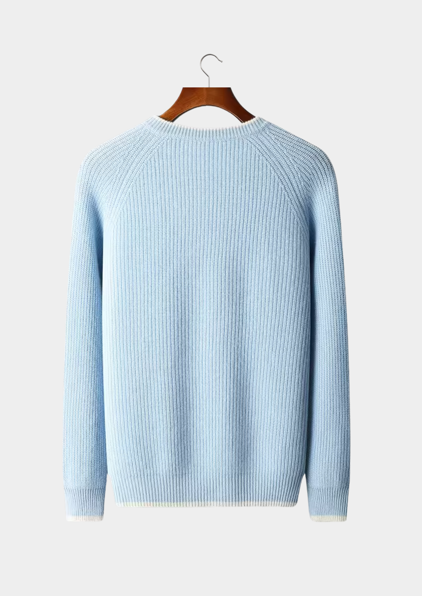 Men’s Two-Tone Ribbed Crewneck Sweater