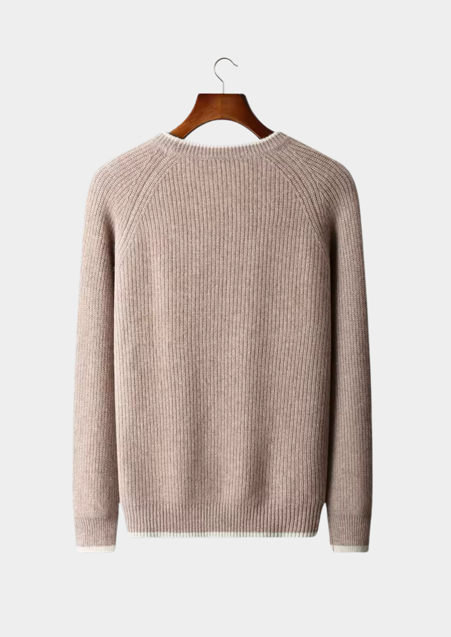 Men’s Two-Tone Ribbed Crewneck Sweater