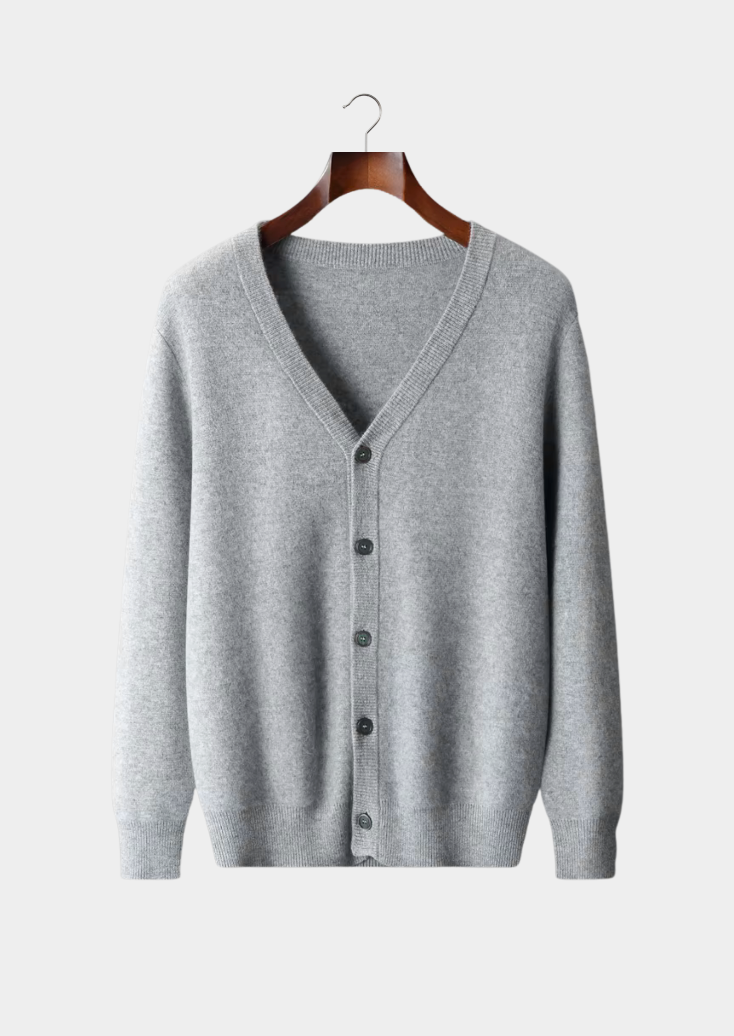 Men’s V-Neck Cardigan with Button Closure