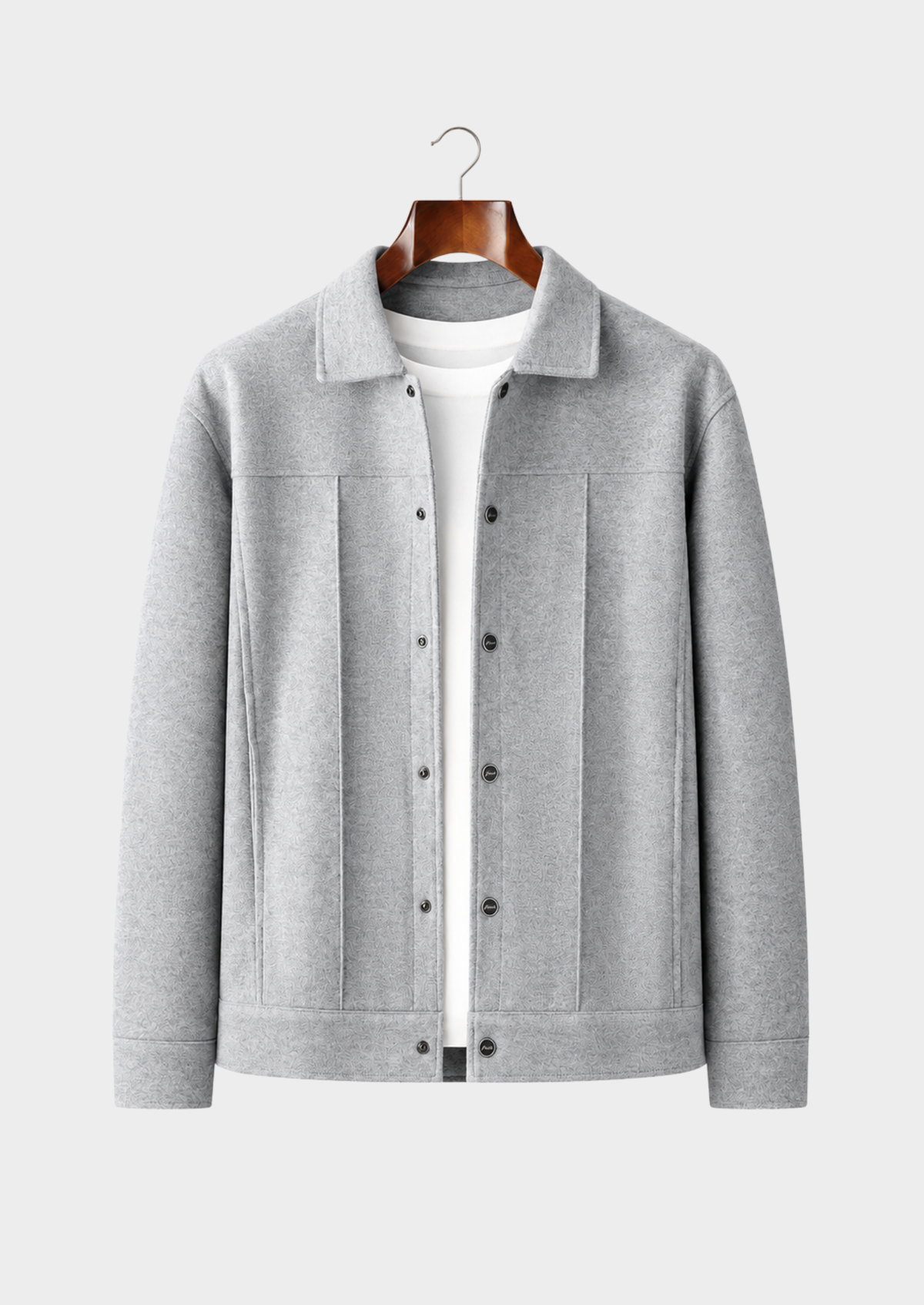 Men's Wool 2-Piece Set with Single-Breasted Jacket and Pants