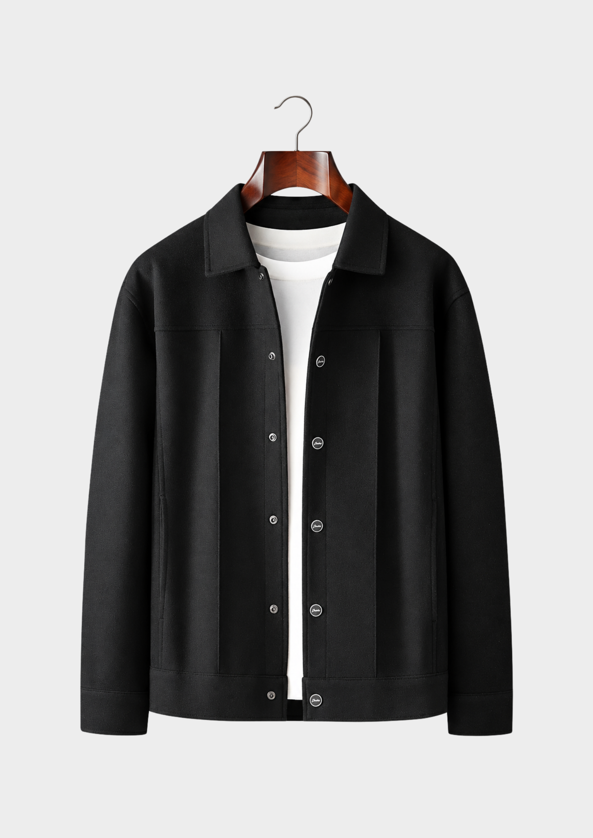Men's Wool 2-Piece Set with Single-Breasted Jacket and Pants