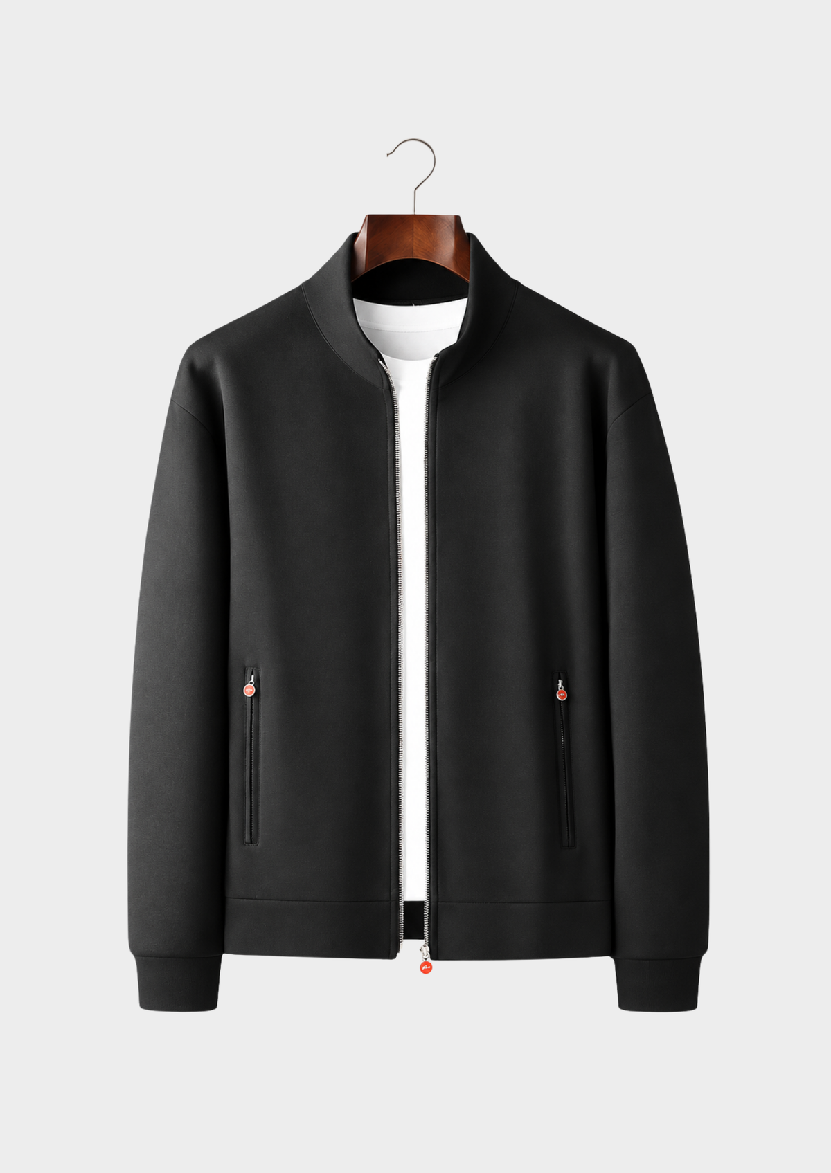 Men's Wool Stand-Collar Sweatshirt and Pants Set