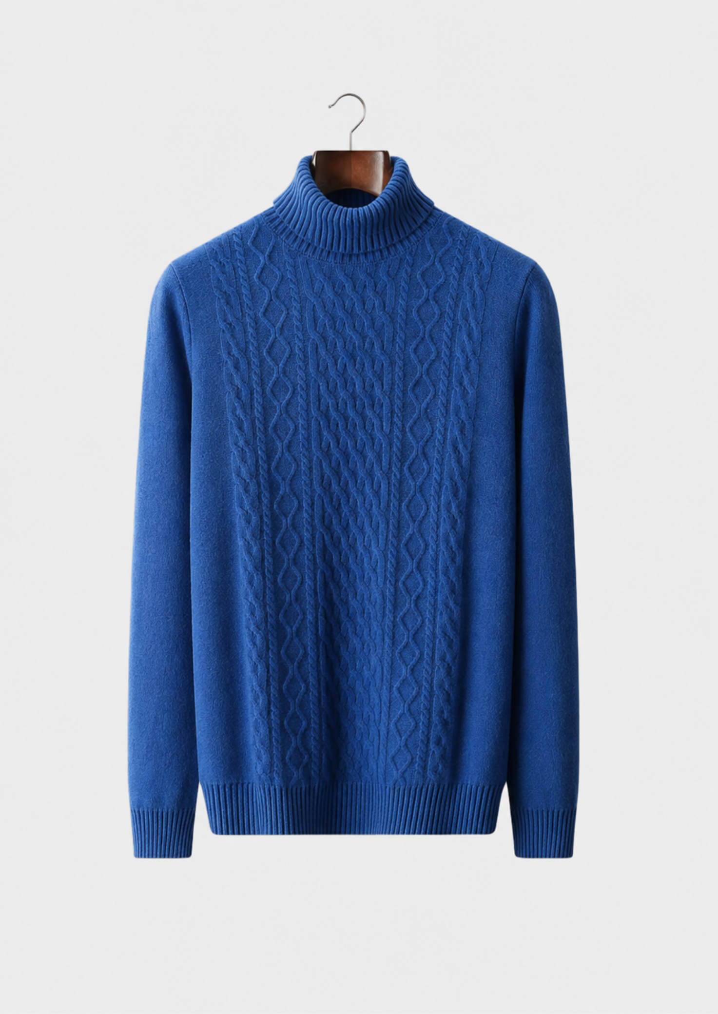 Men’s Cable Knit Turtleneck Sweater