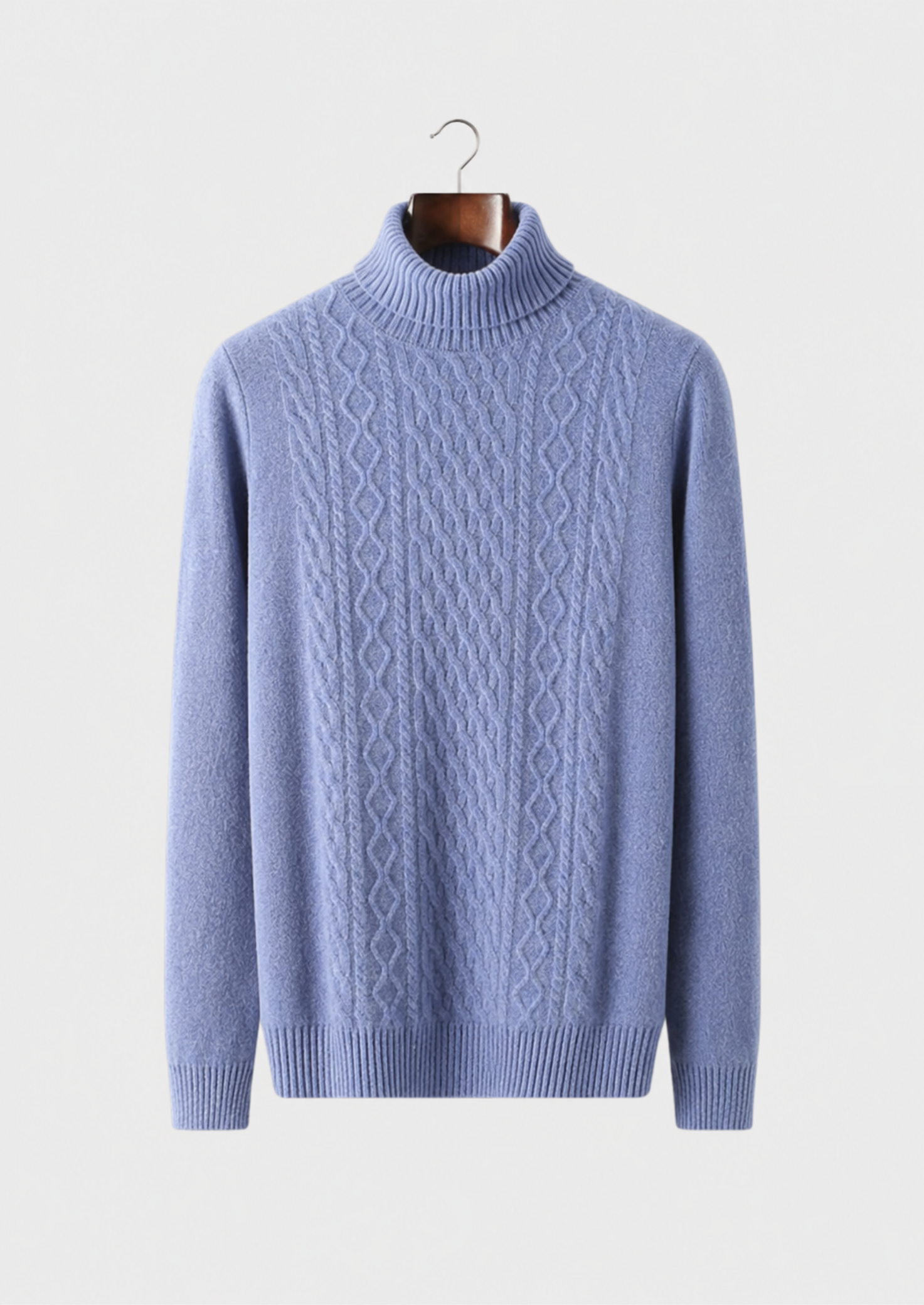 Men’s Cable Knit Turtleneck Sweater
