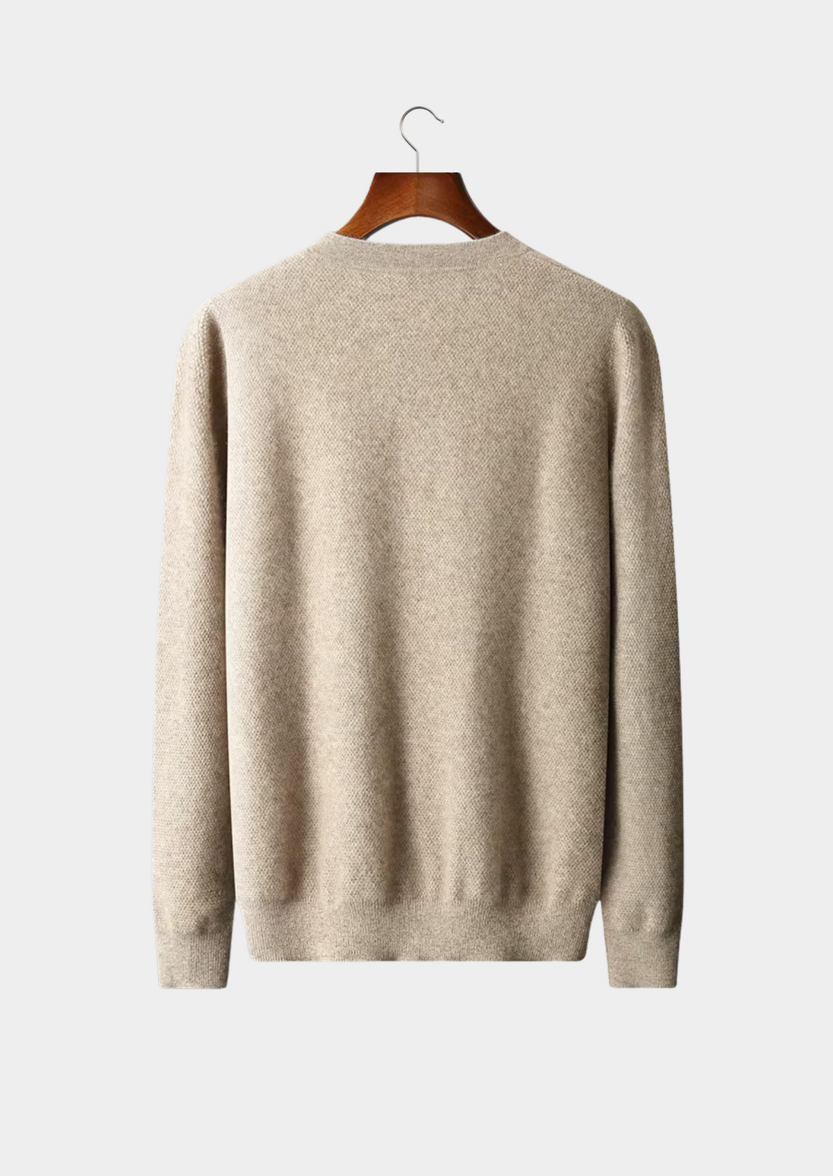 Men's Cashmere Classic Henley Knit Sweater with Button Collar