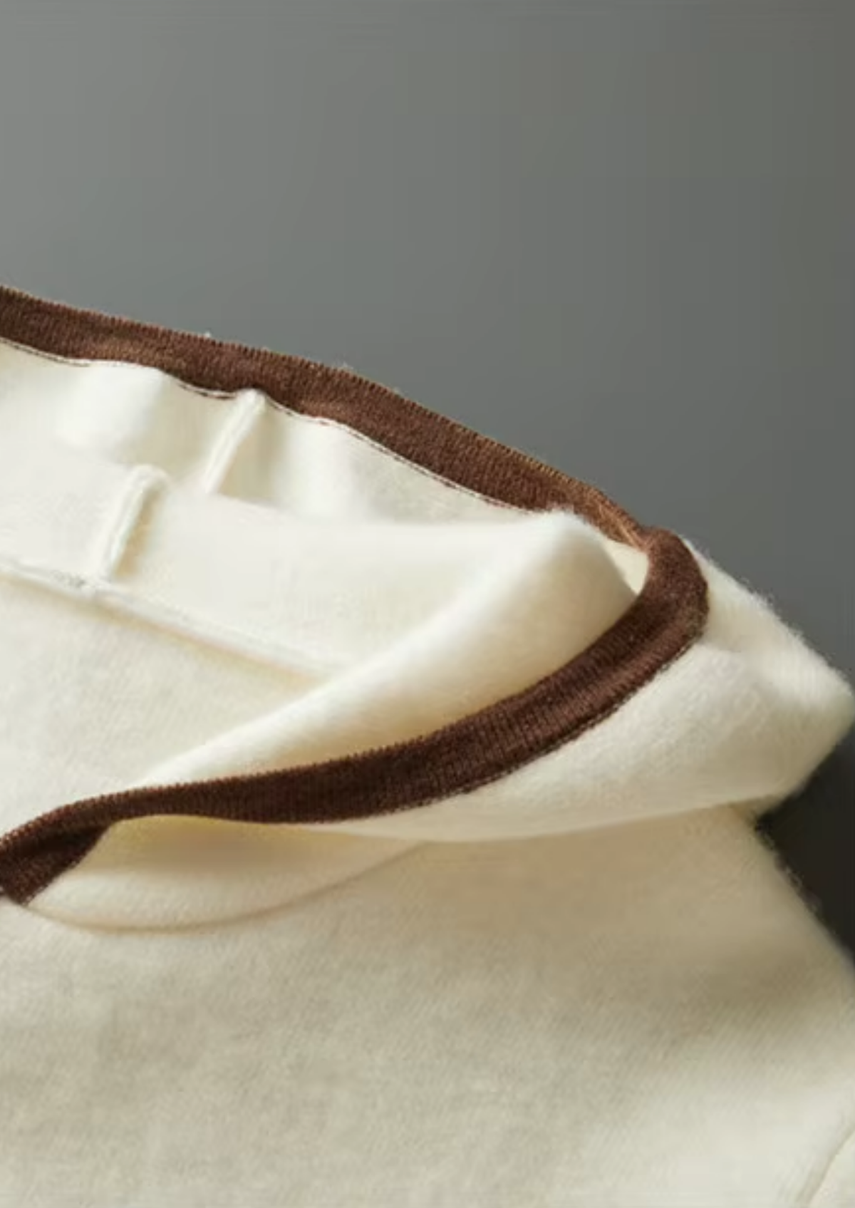 Men's Cashmere Contrast Trim Hooded Zip-Up Cardigan