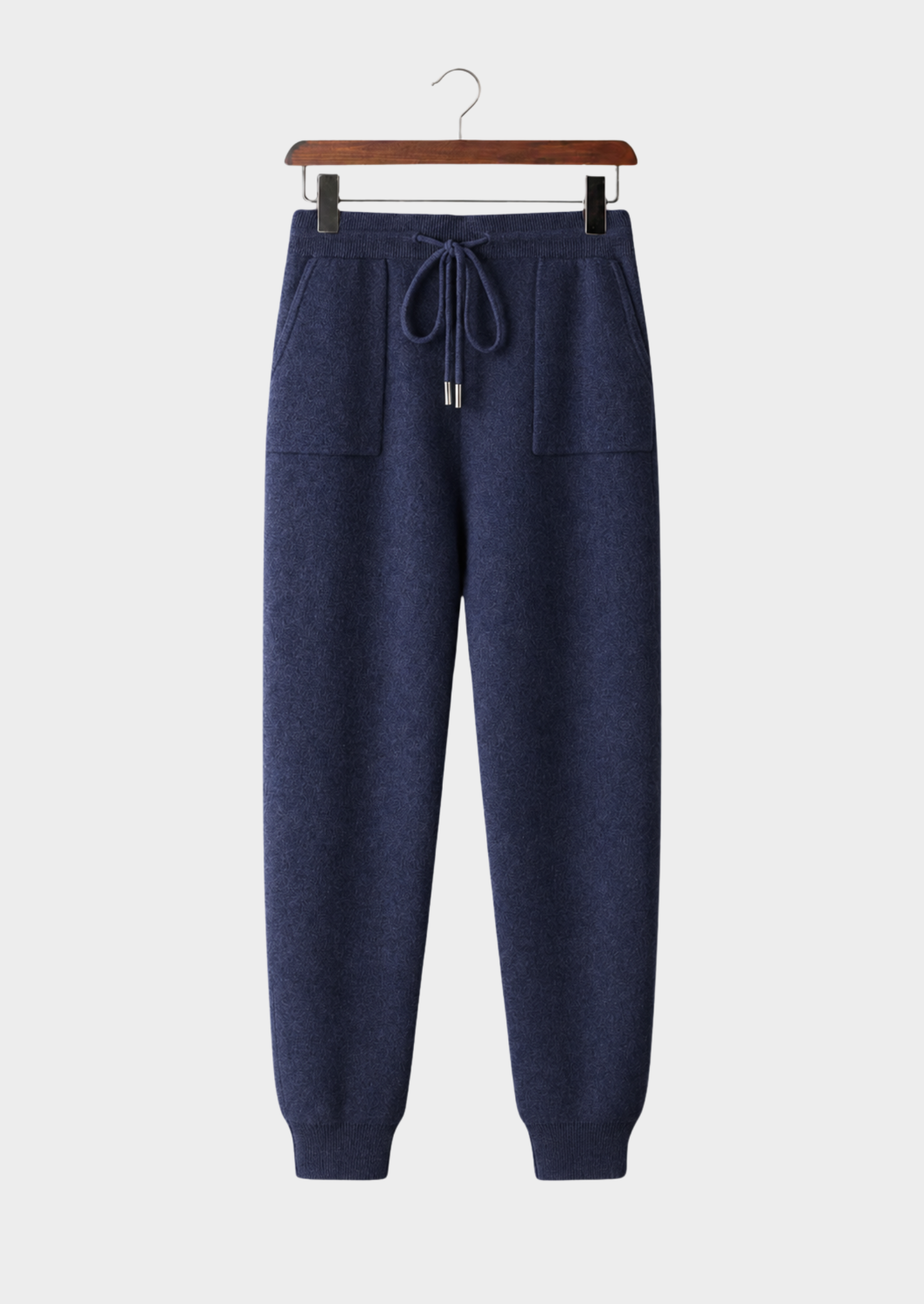Men’s Cashmere Jogger Pants with Drawstring Waist