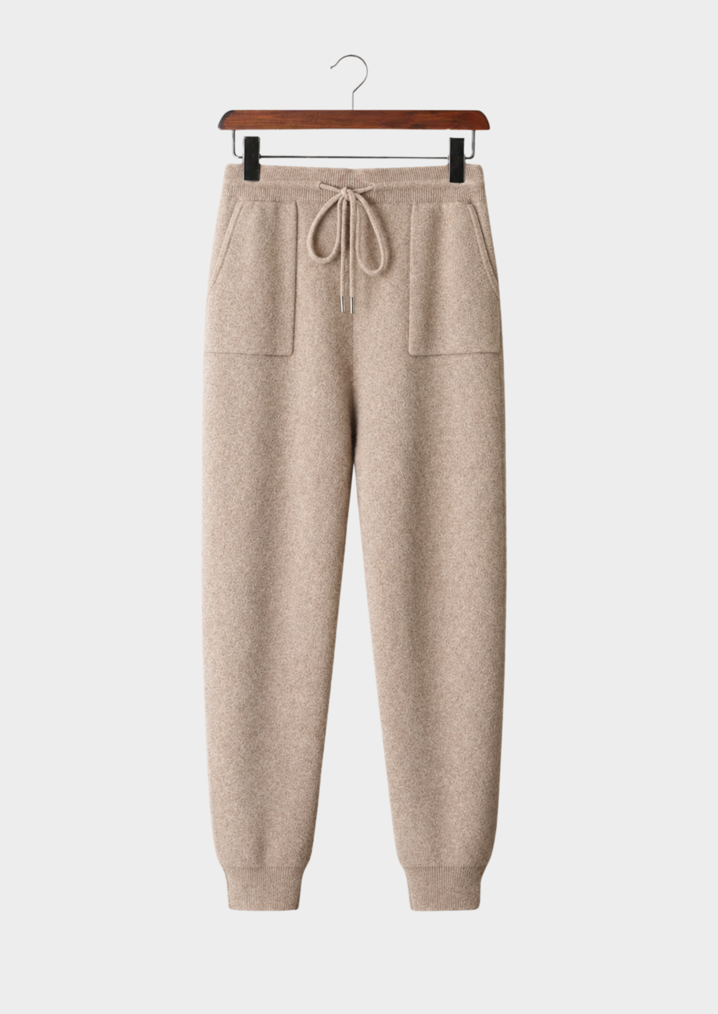 Men’s Cashmere Jogger Pants with Drawstring Waist
