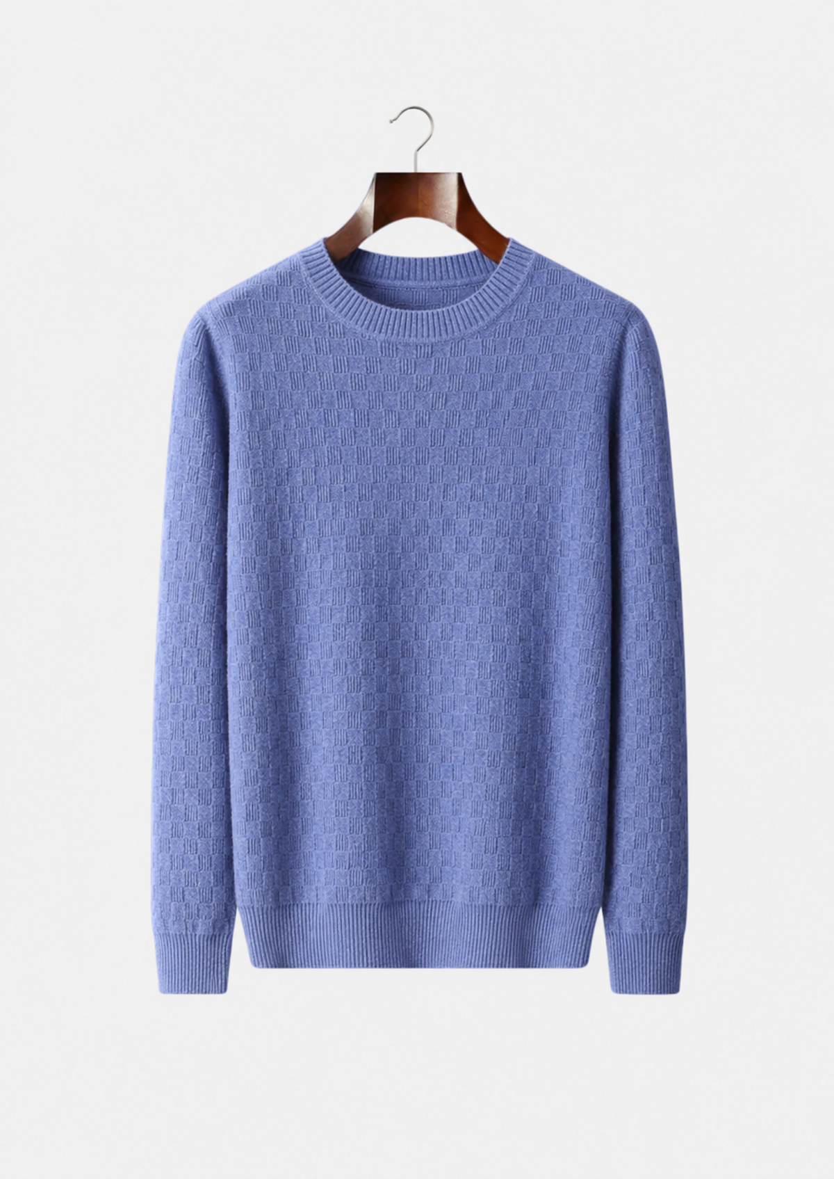 Men's Cashmere Textured All-Over Crewneck Sweater