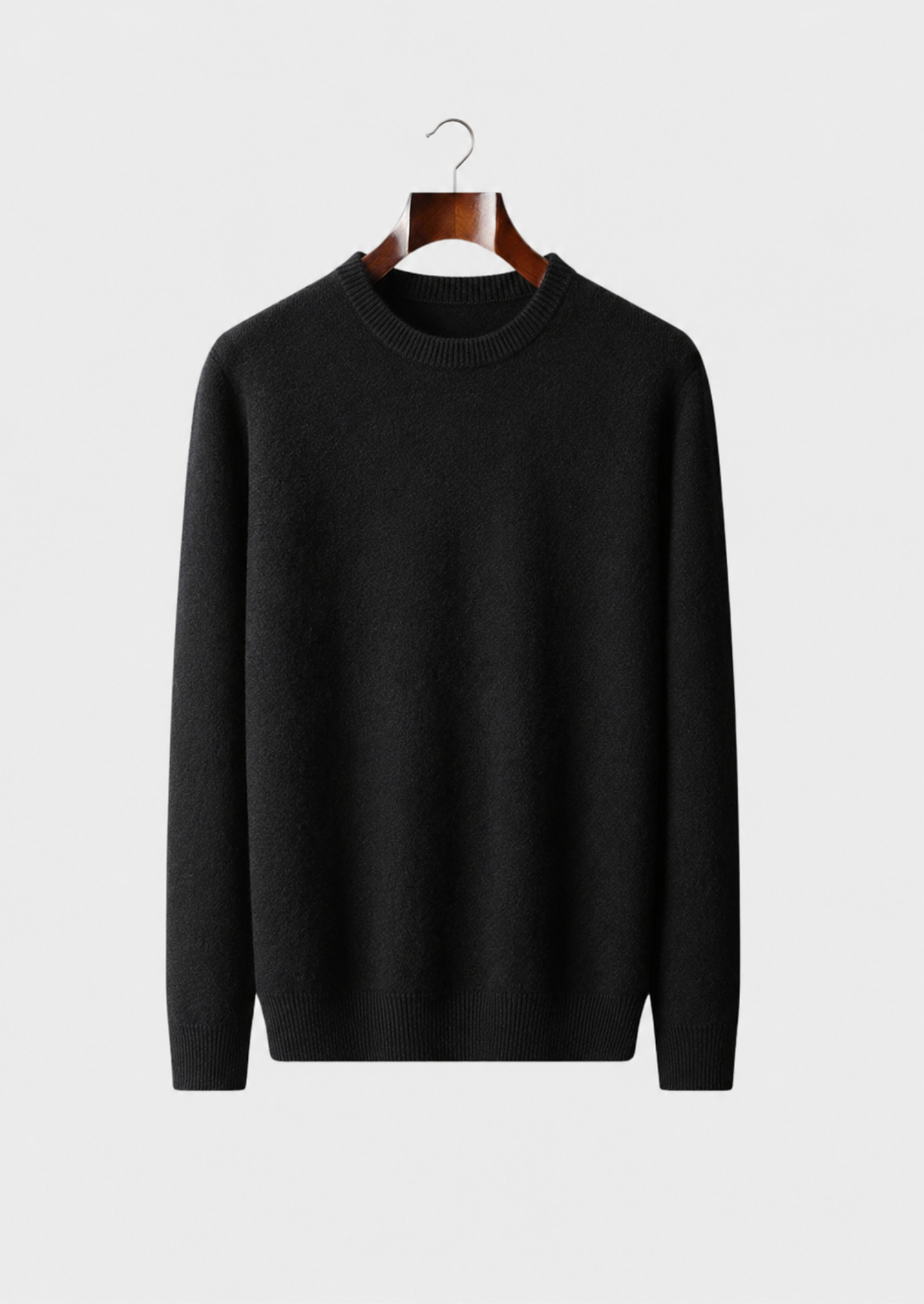 Men’s Crewneck Knit Sweater with Ribbed Trim