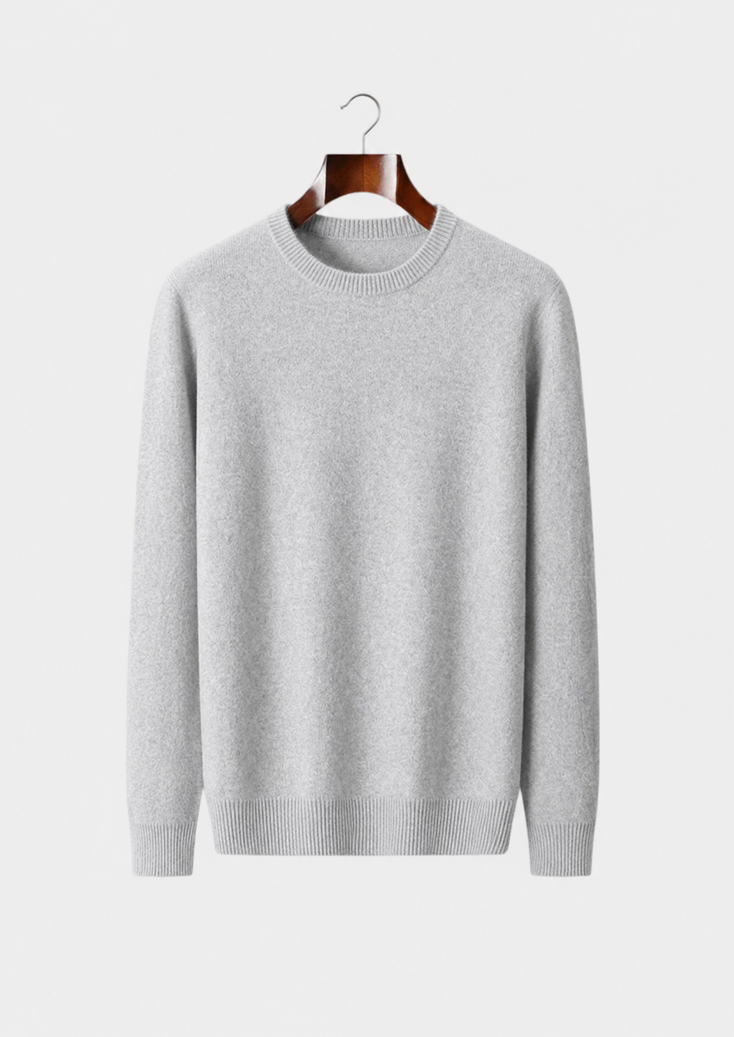 Men’s Crewneck Knit Sweater with Ribbed Trim