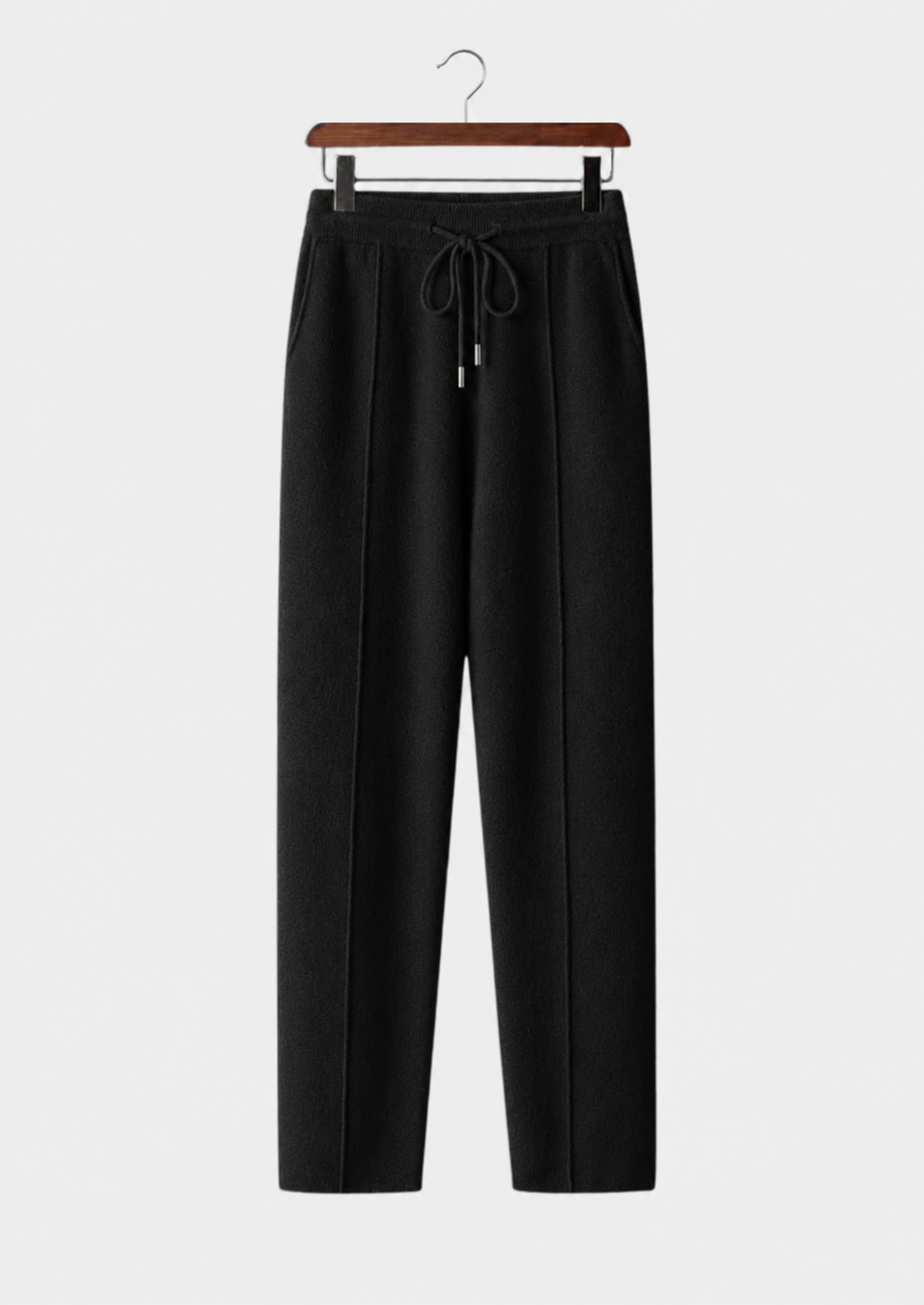 Men’s Drawstring Knit Pants with Front Seams