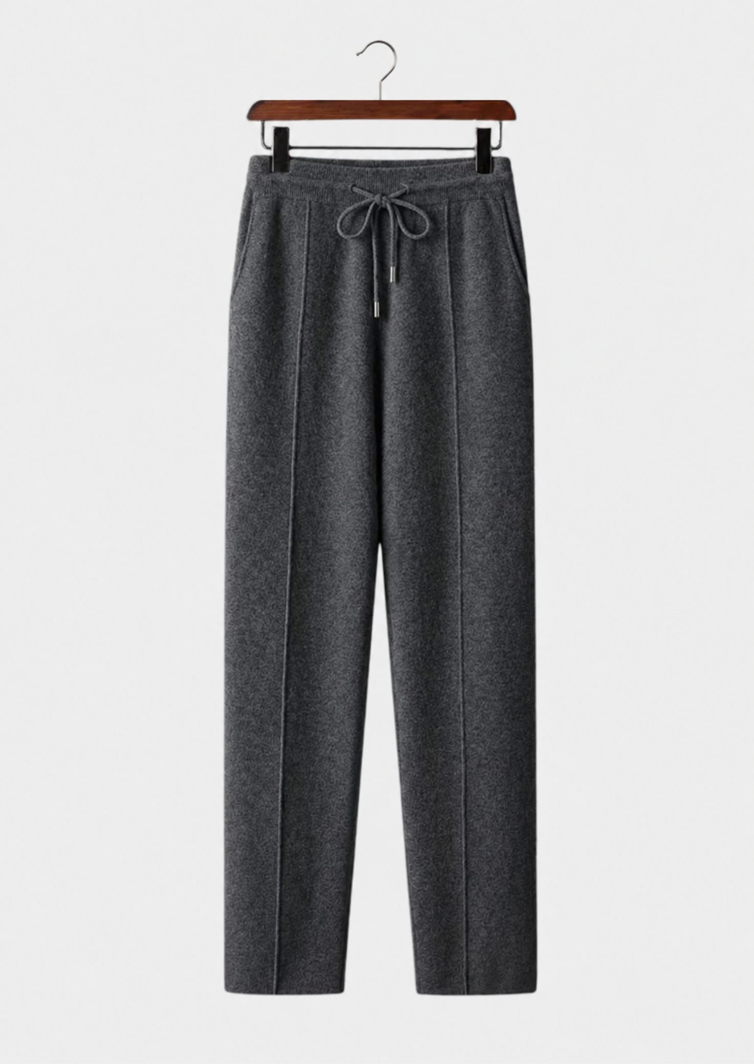 Men’s Drawstring Knit Pants with Front Seams