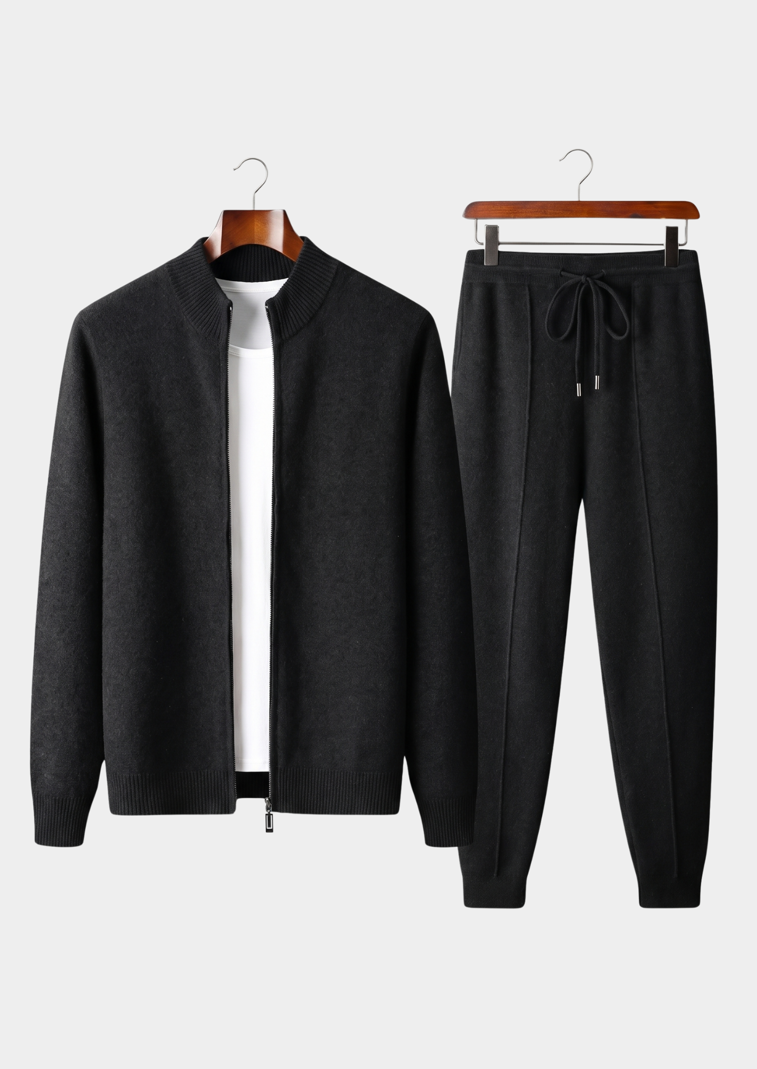 Men’s Full-Zip Two-Piece Set with Drawstring Pants