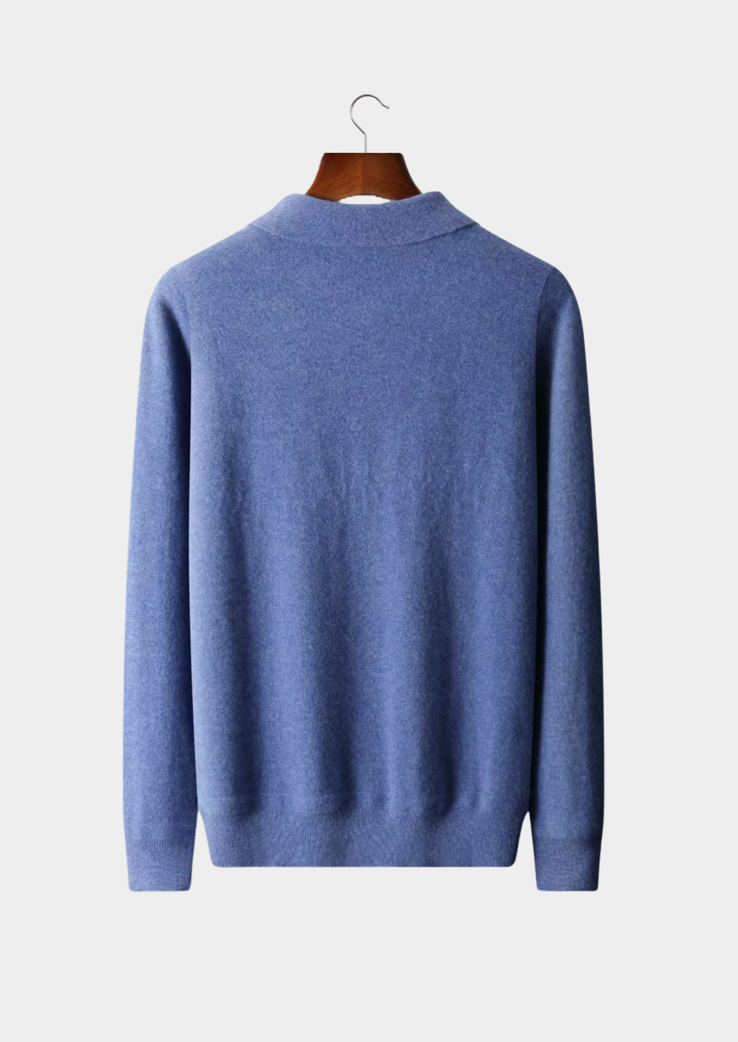 Men’s Half-Zip Polo Sweater with Turn-Down Collar