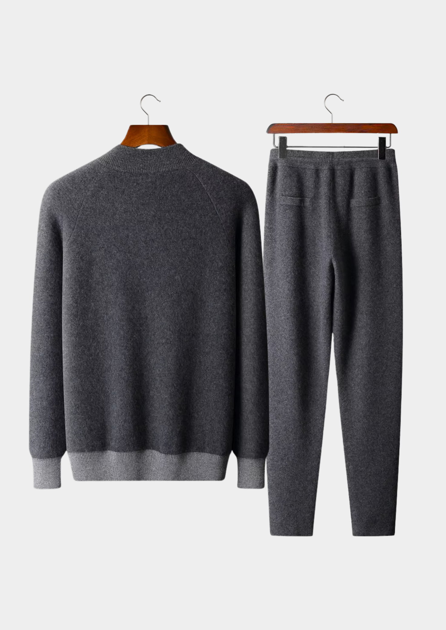 Men’s Knit Loungewear Set with Zip Jacket and Trousers