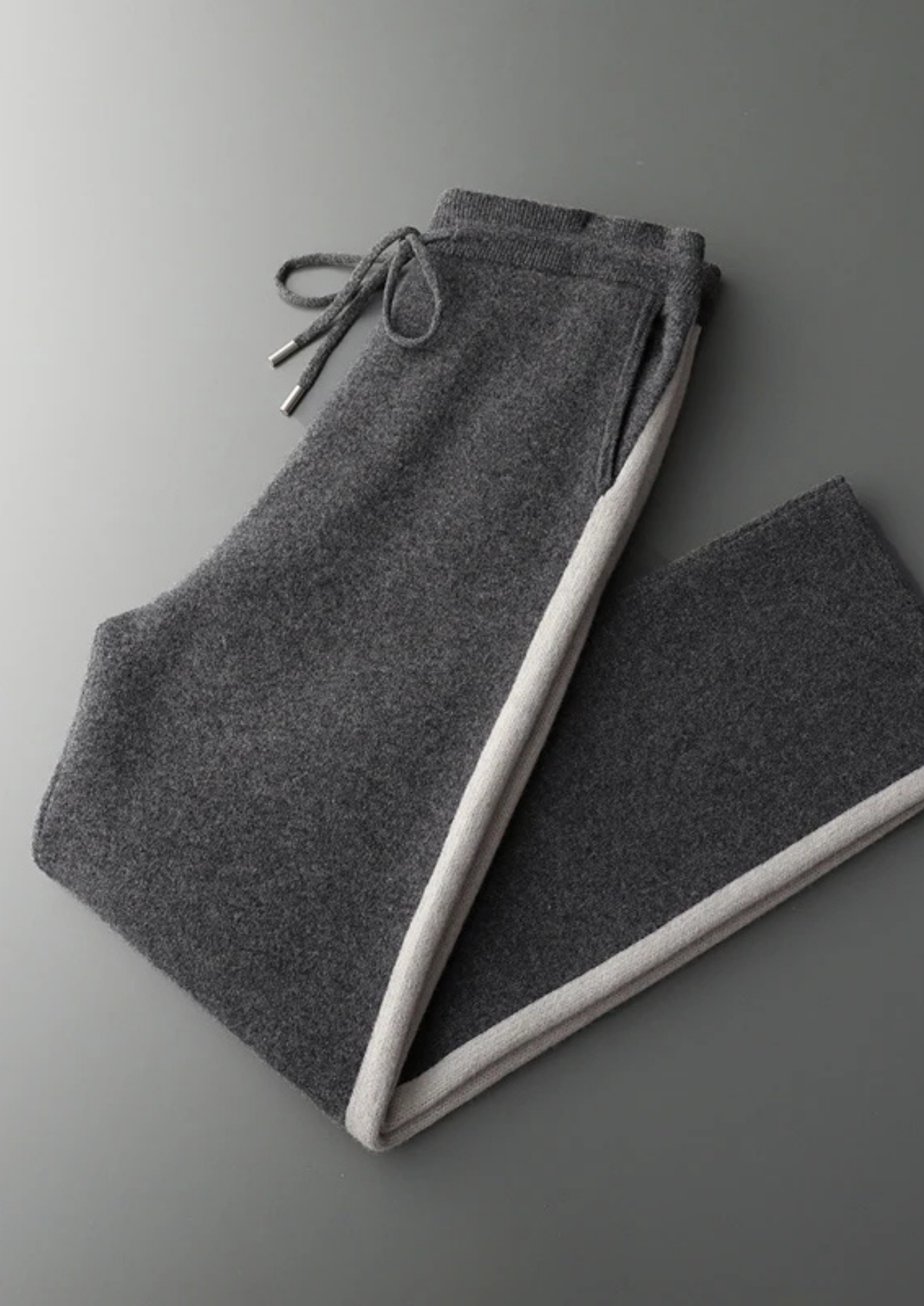 Men's Merino Wool Knitted Zip Cardigan Tracksuit Set