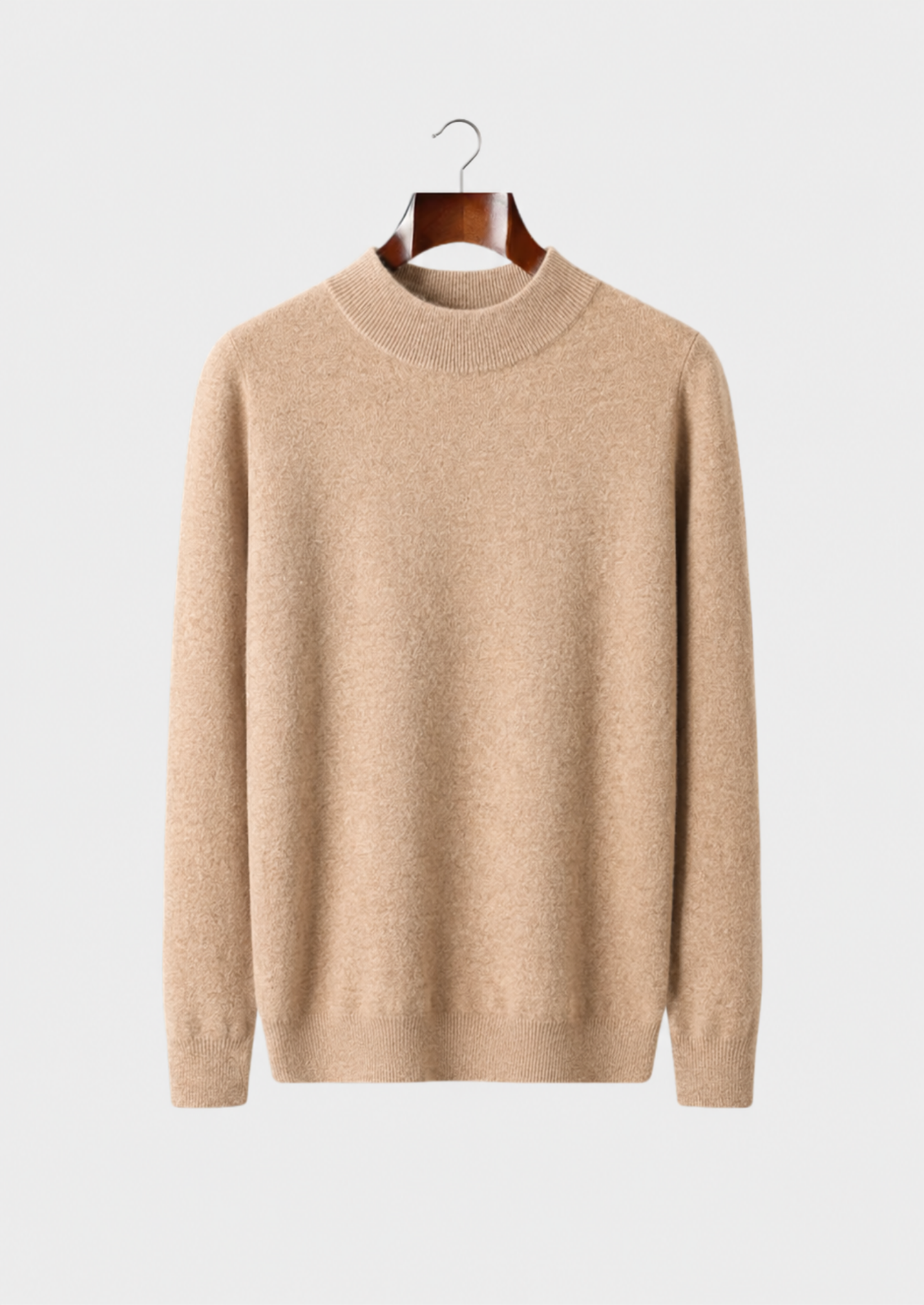Men’s Mock-Neck Sweater with Long Sleeves