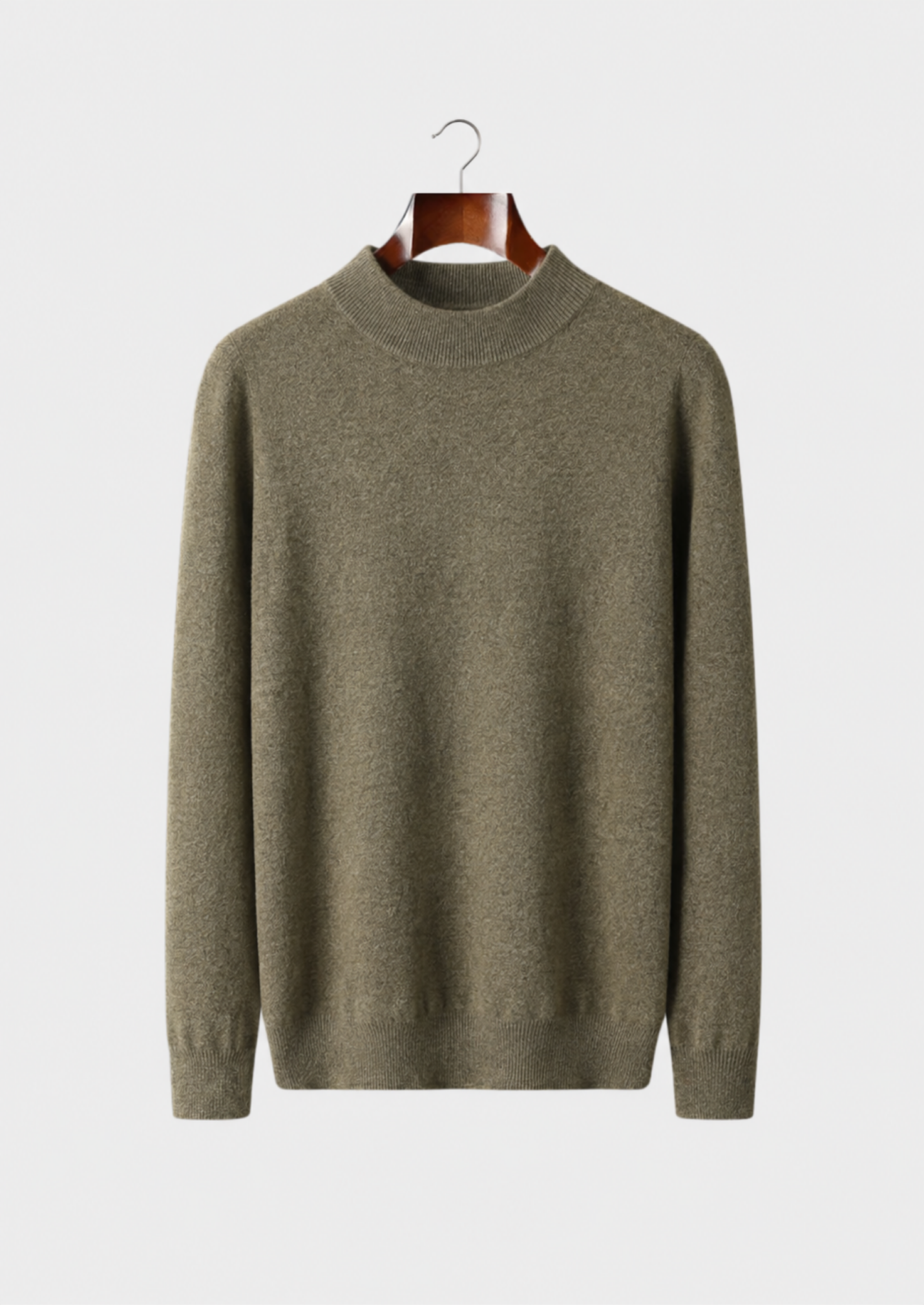 Men’s Mock-Neck Sweater with Long Sleeves