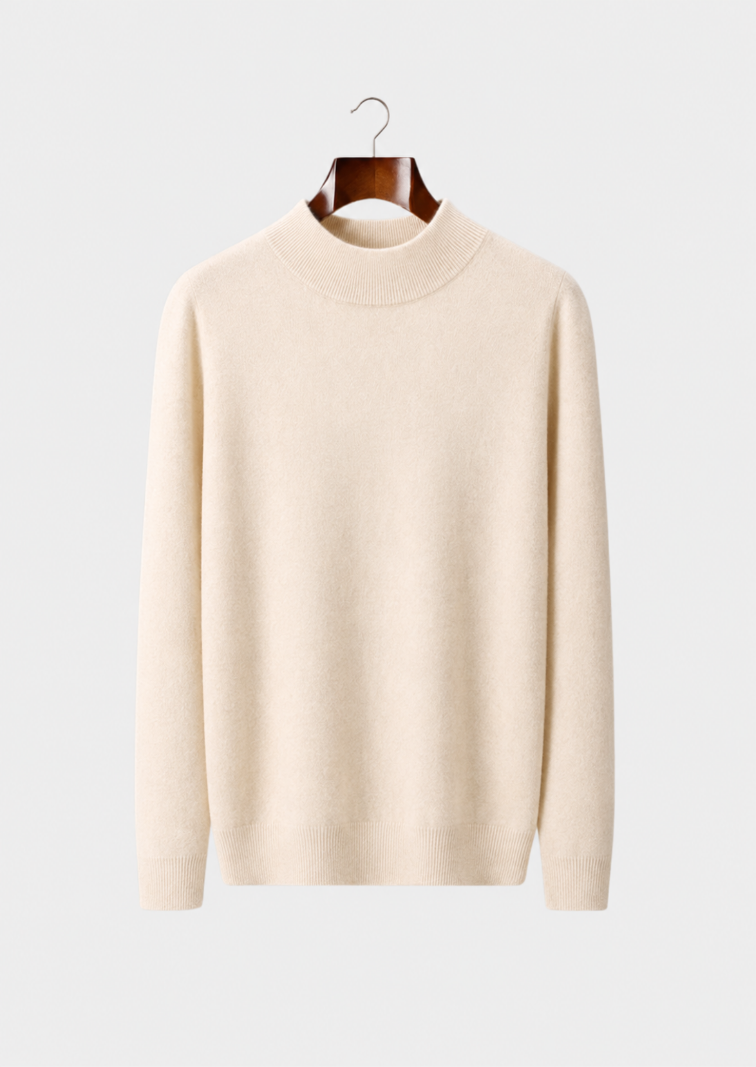 Men’s Mock-Neck Sweater with Long Sleeves