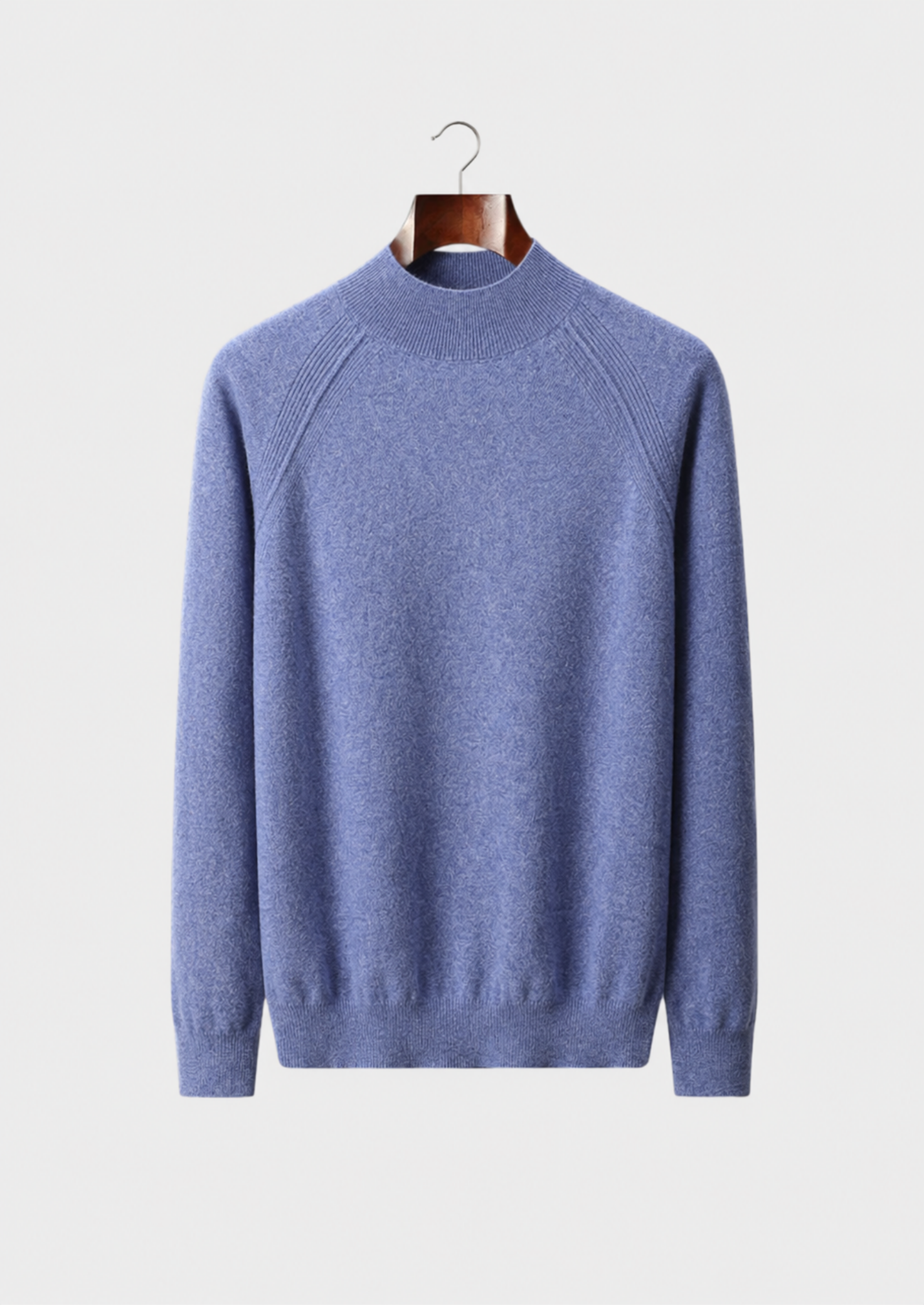Men’s Mock Neck Sweater with Raglan Sleeves