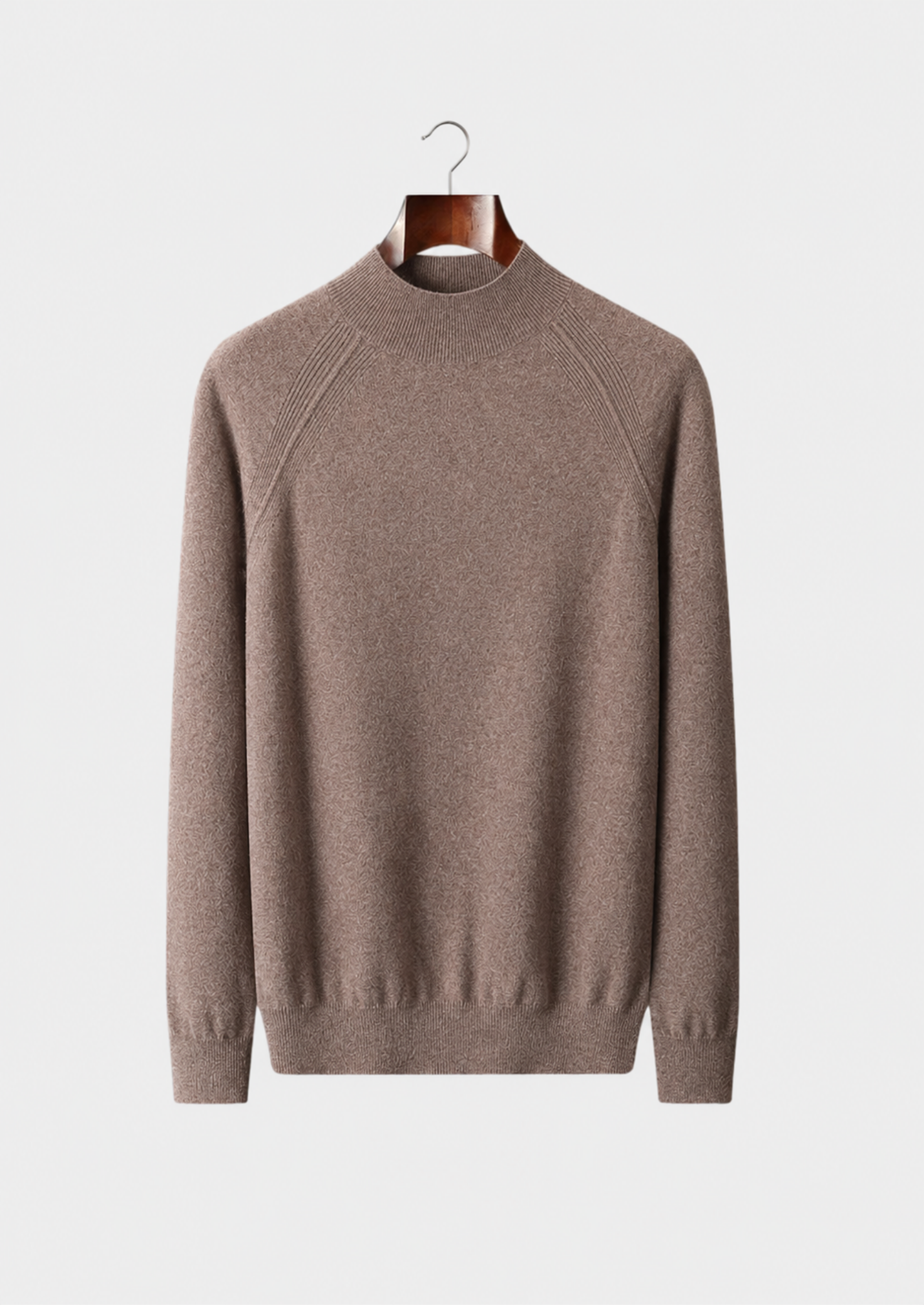 Men’s Mock Neck Sweater with Raglan Sleeves