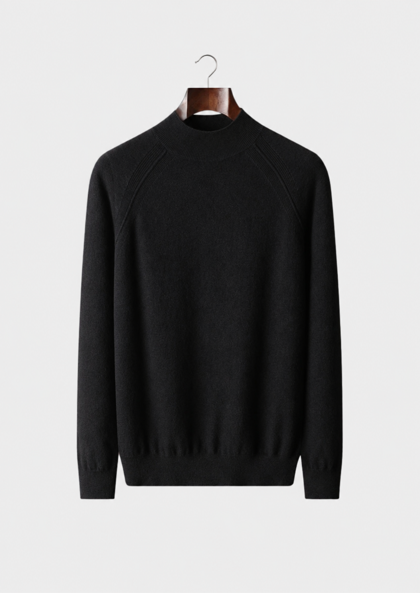 Men’s Mock Neck Sweater with Raglan Sleeves