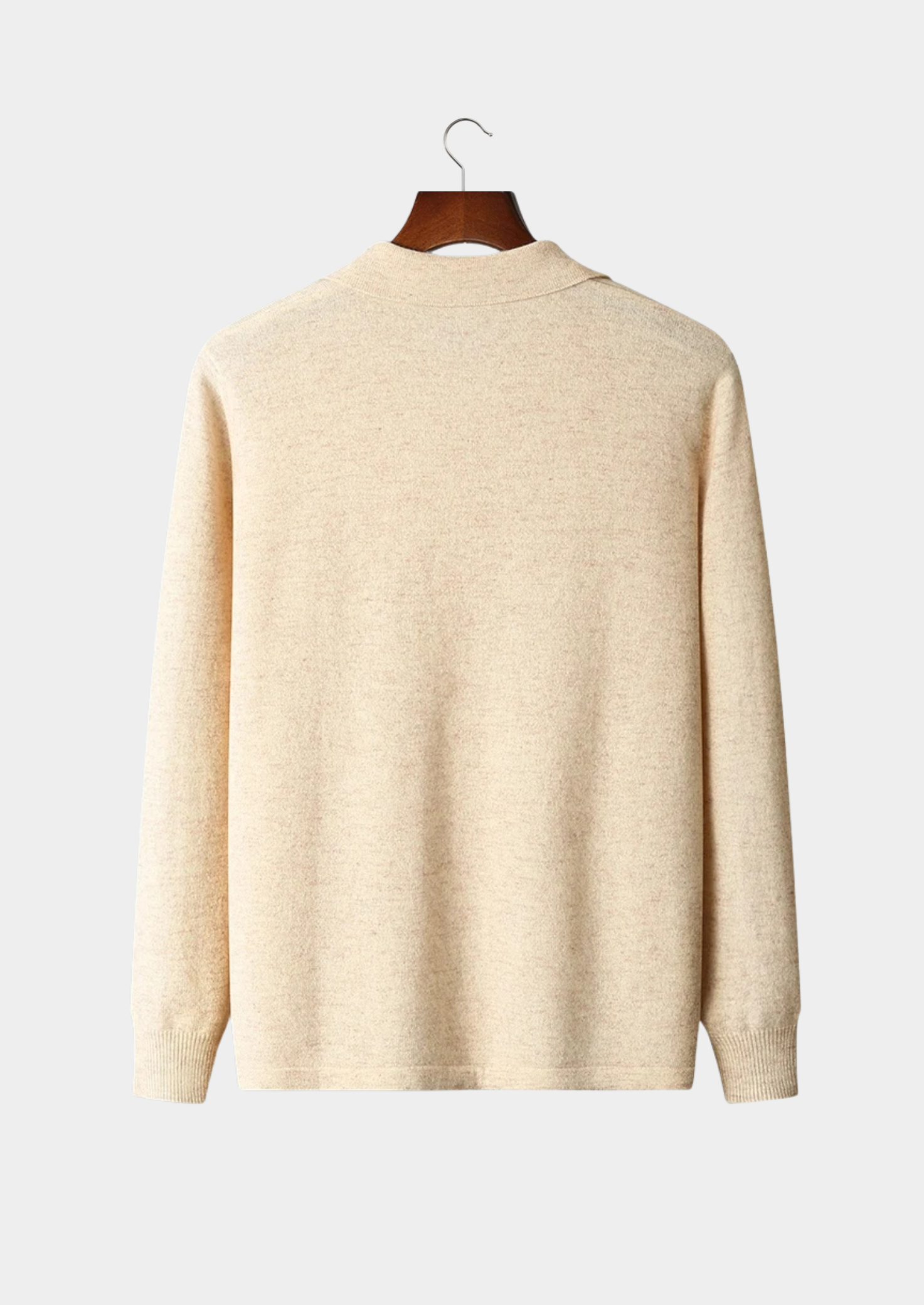 Men’s Merino Wool Polo Collar Button-Front Cardigan