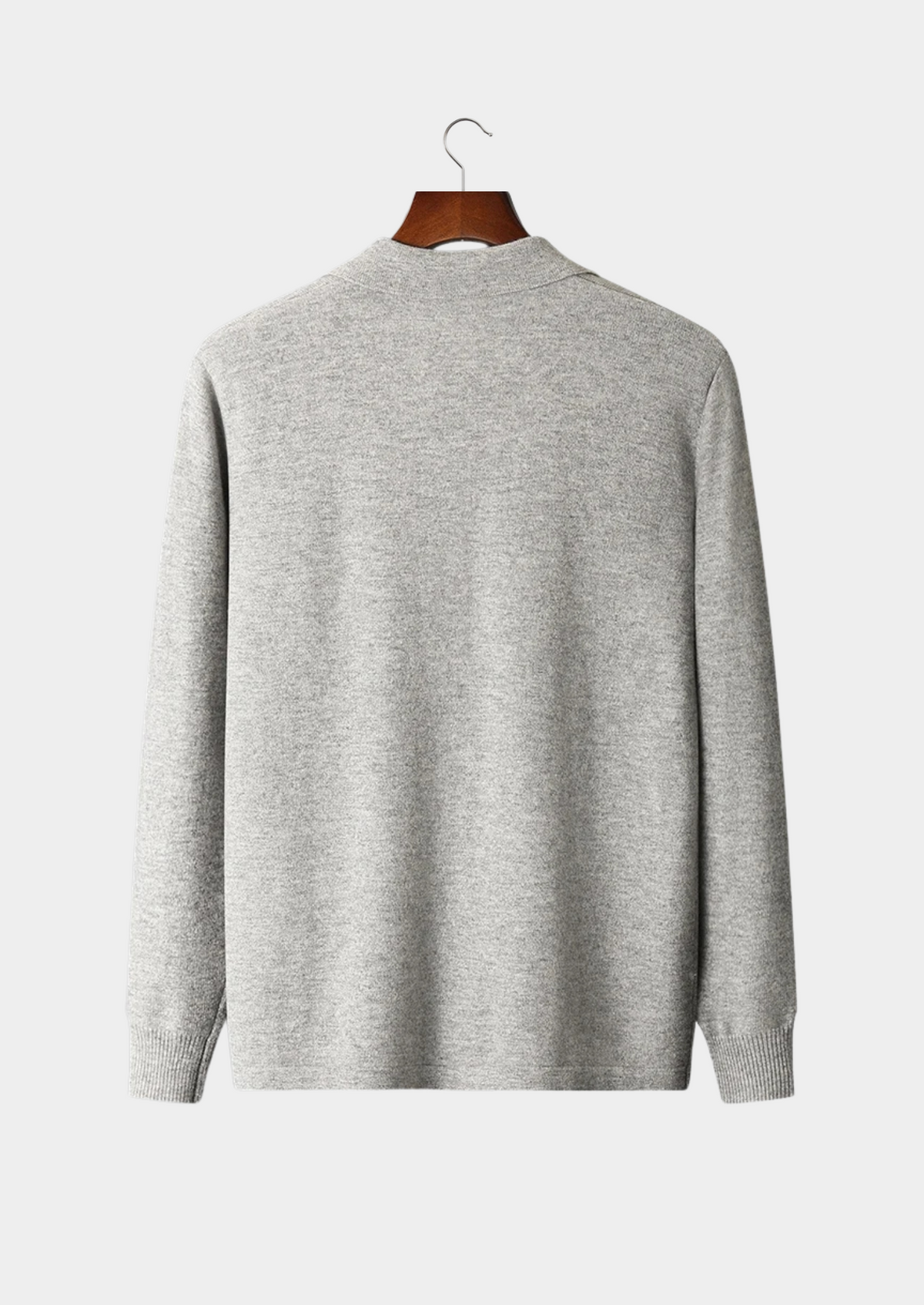 Men’s Merino Wool Polo Collar Button-Front Cardigan