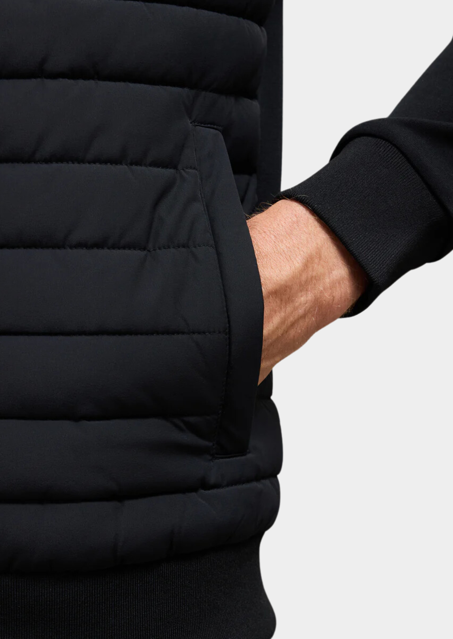 Men’s Quilted Zip Front Jacket with Side Pockets