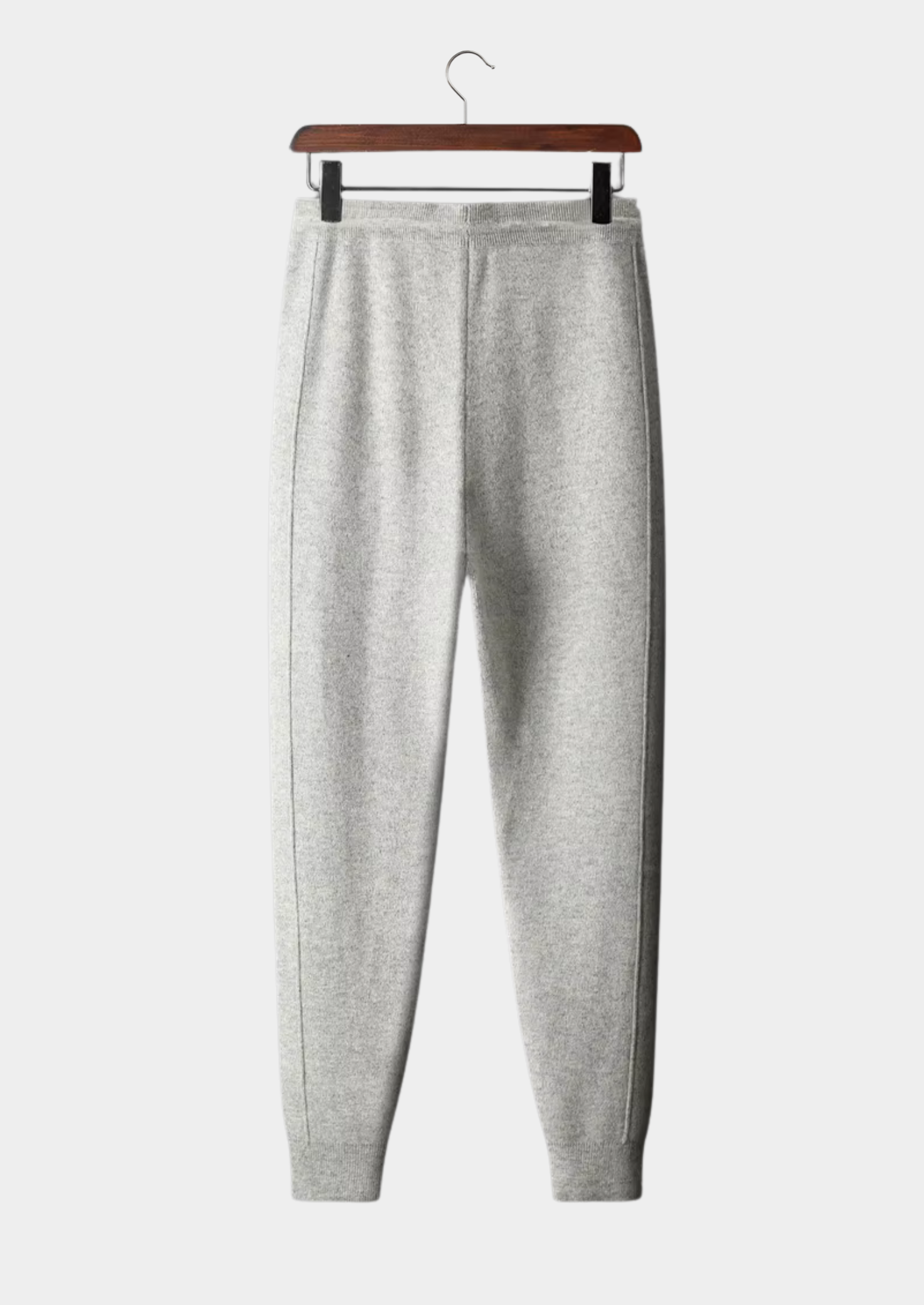 Men’s Ribbed-Waist Jogger Pants with Ankle Cuffs