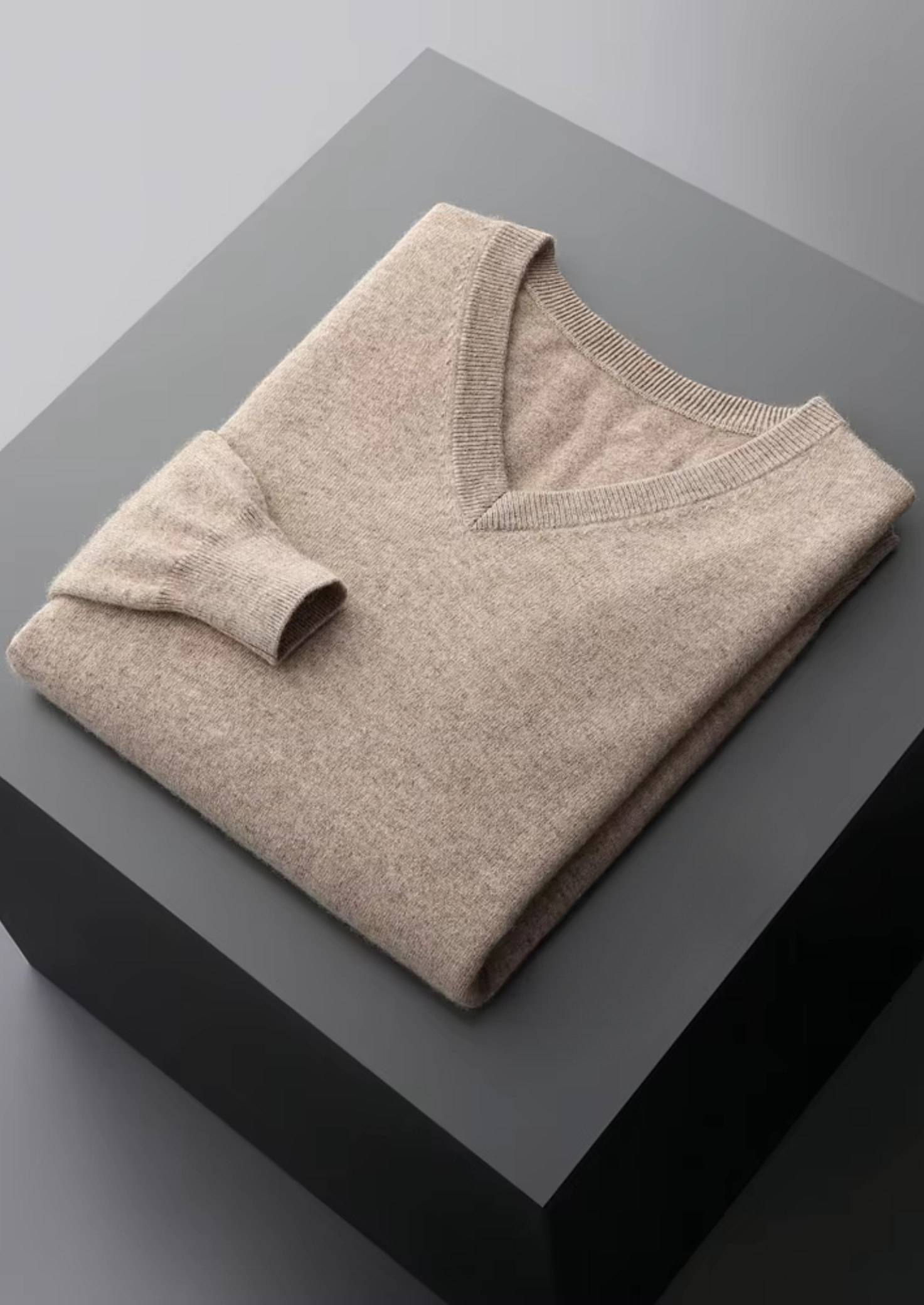 Men’s V-Neck Sweater with Long Sleeves