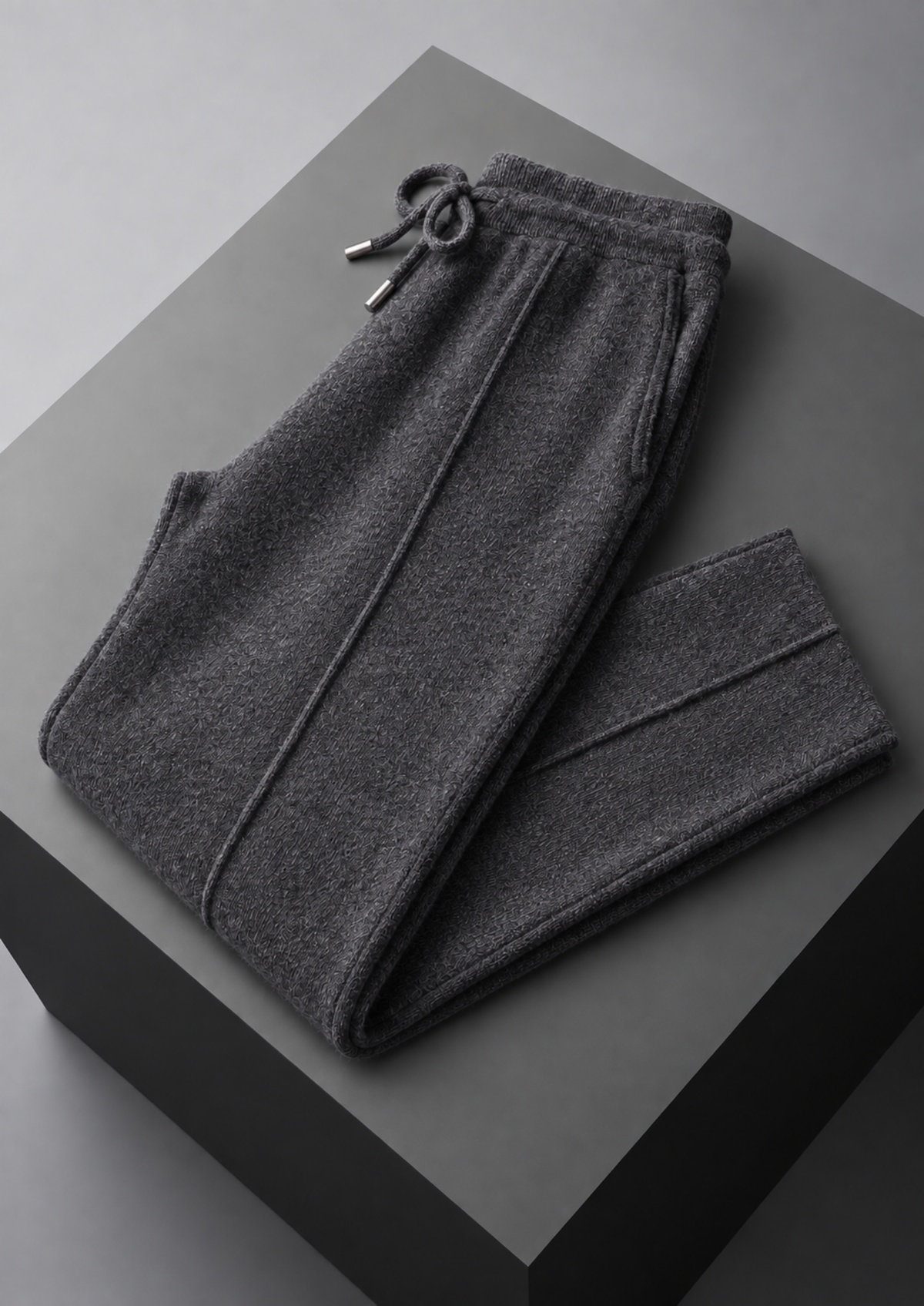 Men’s Wool Knit Blazer and Drawstring Pants Set
