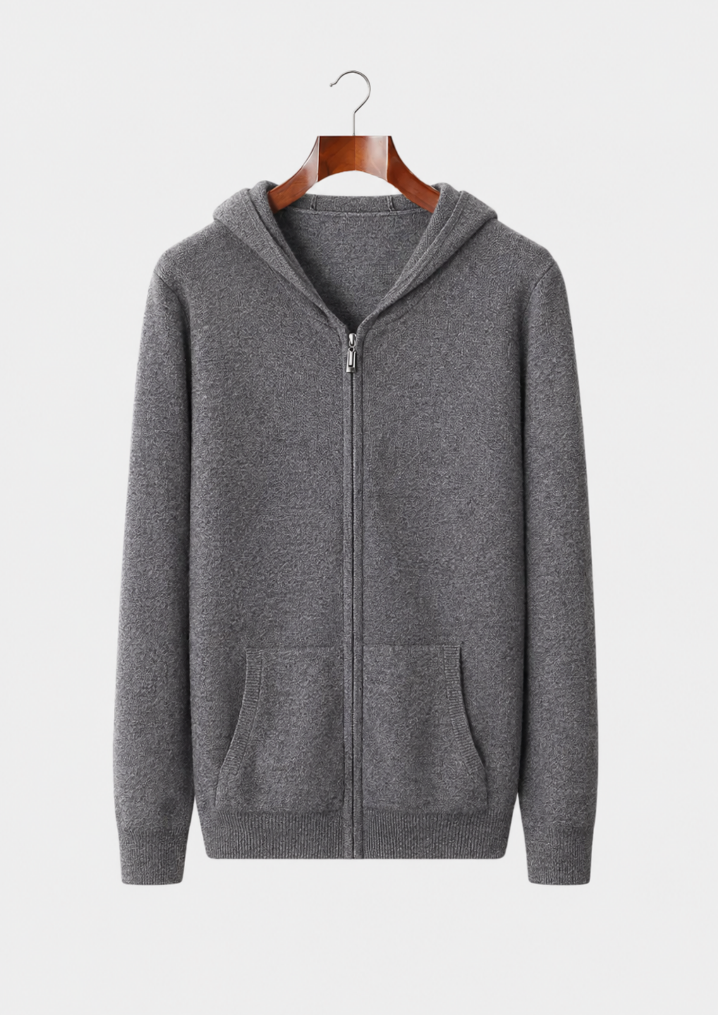 Men’s Zip Front Hoodie with Side Pockets